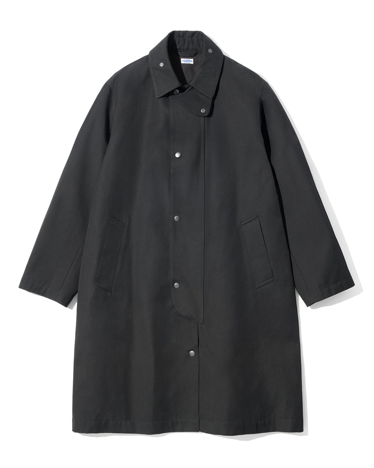 FOUNDOUR COTTON VISCOSE OVERCOAT BLACK（ファウンダコットンコーデュロイビスコースオーバーコートブラック）｜ONLINE BOUTIQUE（オンラインブティック）