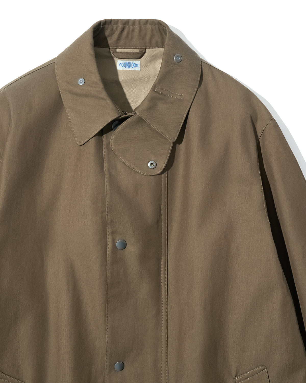 FOUNDOUR COTTON VISCOSE OVERCOAT BROWN（ファウンダコットンビスコースオーバーコートブラウン）｜ONLINE BOUTIQUE（オンラインブティック）