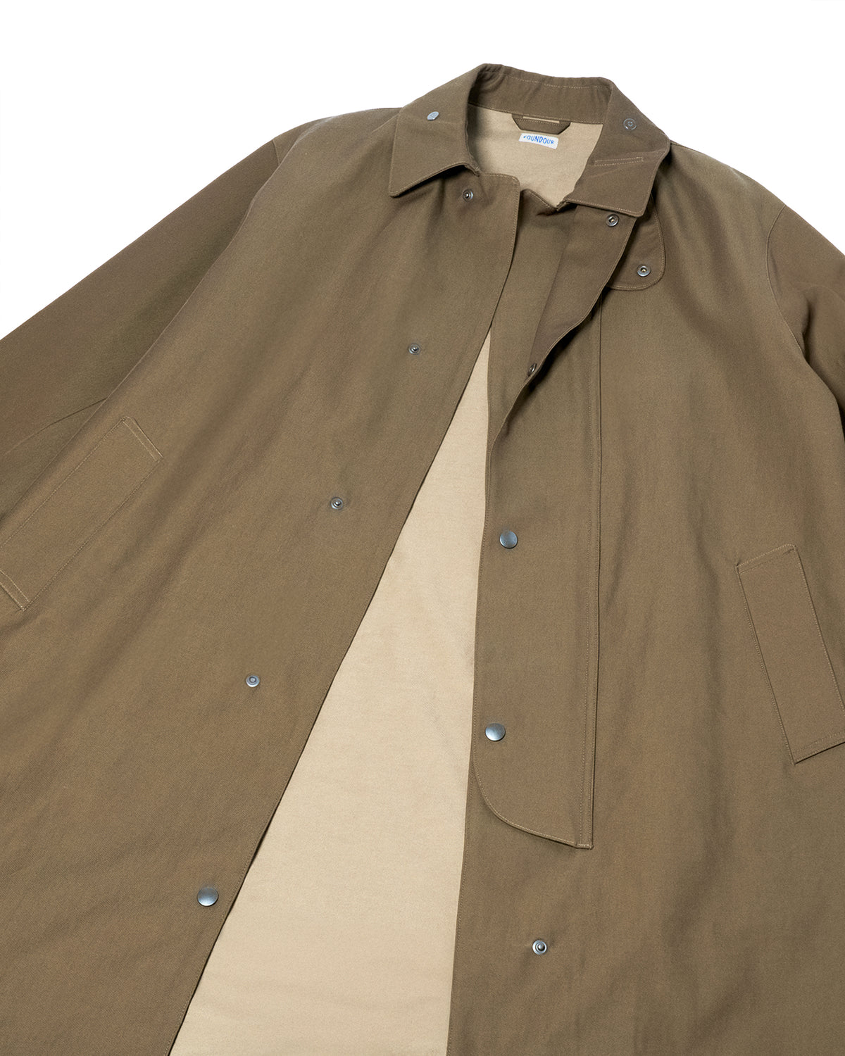 FOUNDOUR COTTON VISCOSE OVERCOAT BROWN（ファウンダコットンビスコースオーバーコートブラウン）｜ONLINE BOUTIQUE（オンラインブティック）