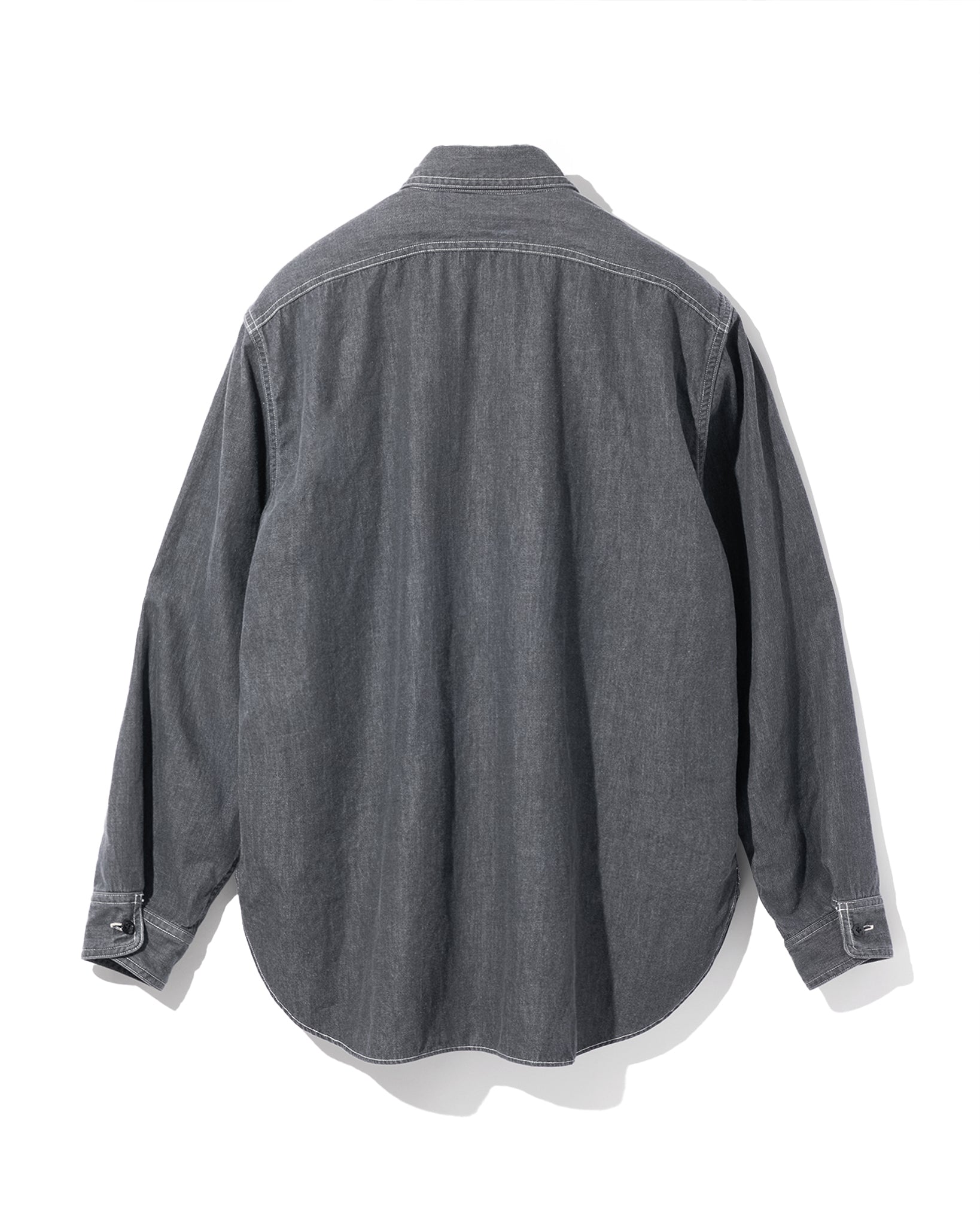 FOUNDOUR DENIM ASYMMETRIC POCKET WORK SHIRT BLACK（ファウンダデニムシンメトリーポケットワークシャツブラック）｜ONLINE BOUTIQUE（オンラインブティック）