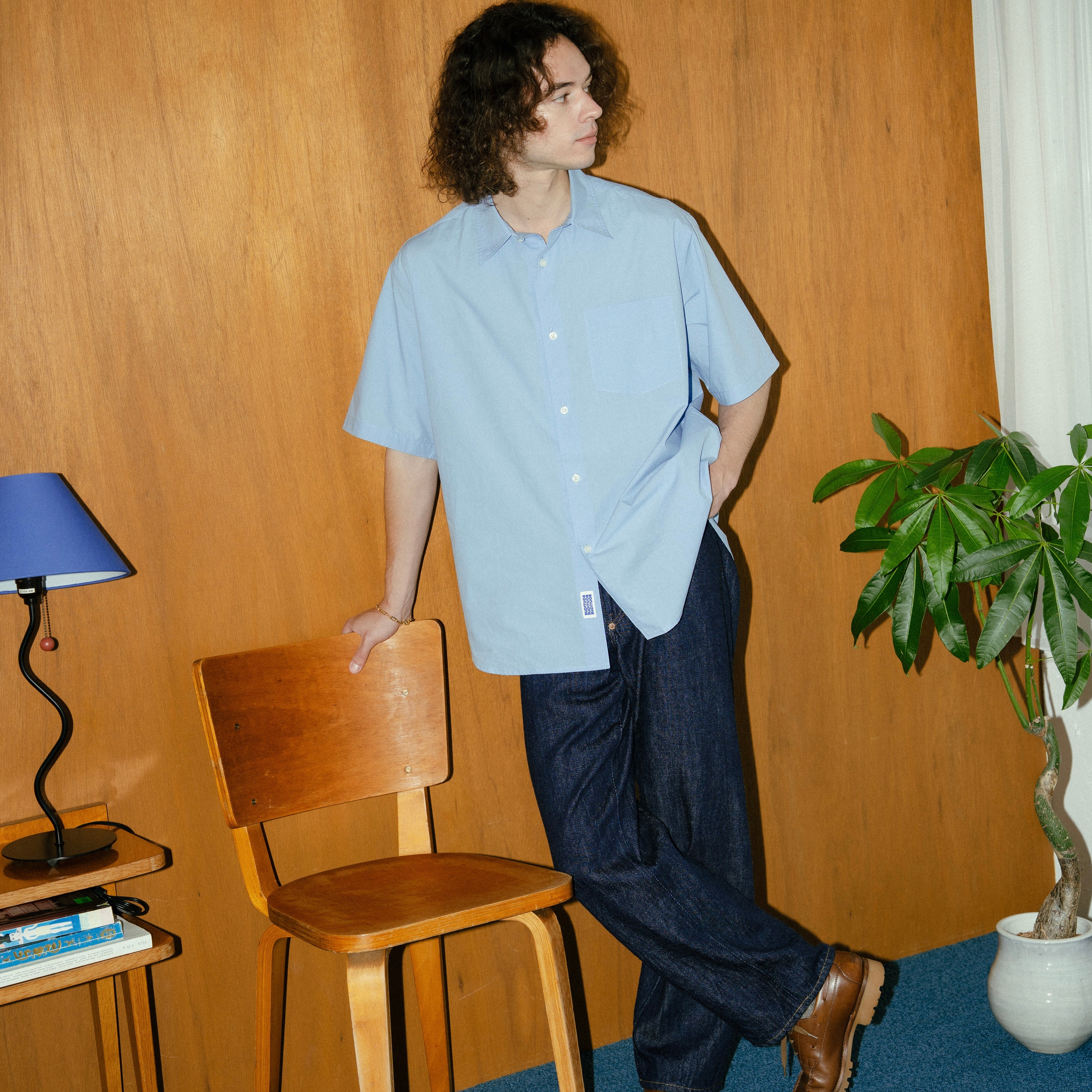 BOUTIQUE SHORT SLEEVE BOX SHIRT（ブティックショートスリーブボックスシャツサックス）｜ONLINE BOUTIQUE（オンラインブティック）
