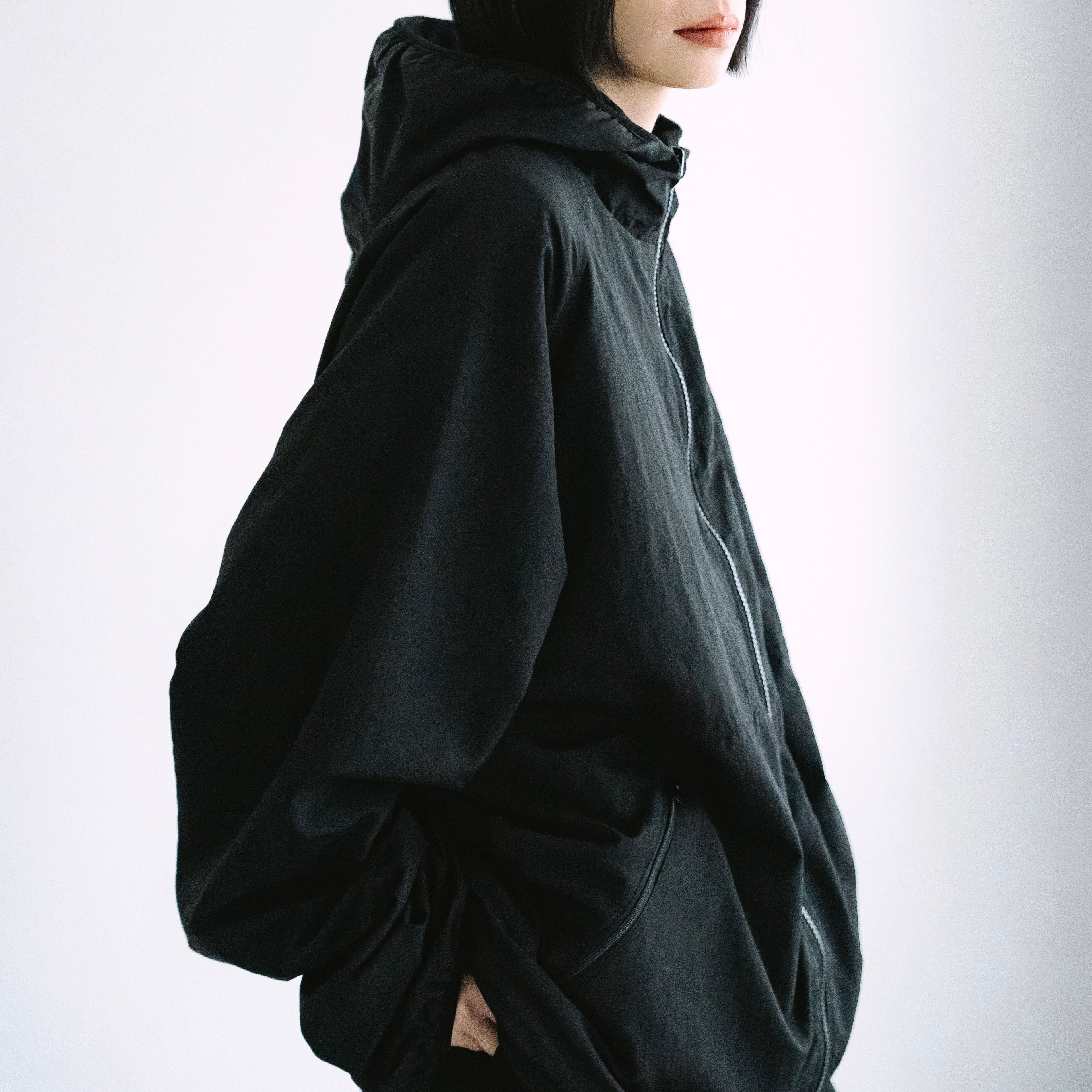 BOUTIQUE NYLON × FLEECE REVERSIBLE ZIP UP HOODIE BLACK（ブティックナイロン×フリースリバーシブルジップアップフーディーブラック）｜ONLINE BOUTIQUE（オンラインブティック）