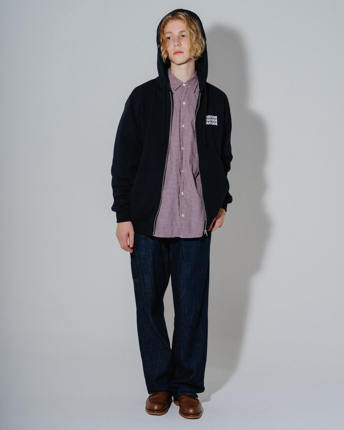 BOUTIQUE ZIP UP HOODIE NAVY（ブティックジップアップフーディーネイビー）｜ONLINE BOUTIQUE（オンラインブティック）