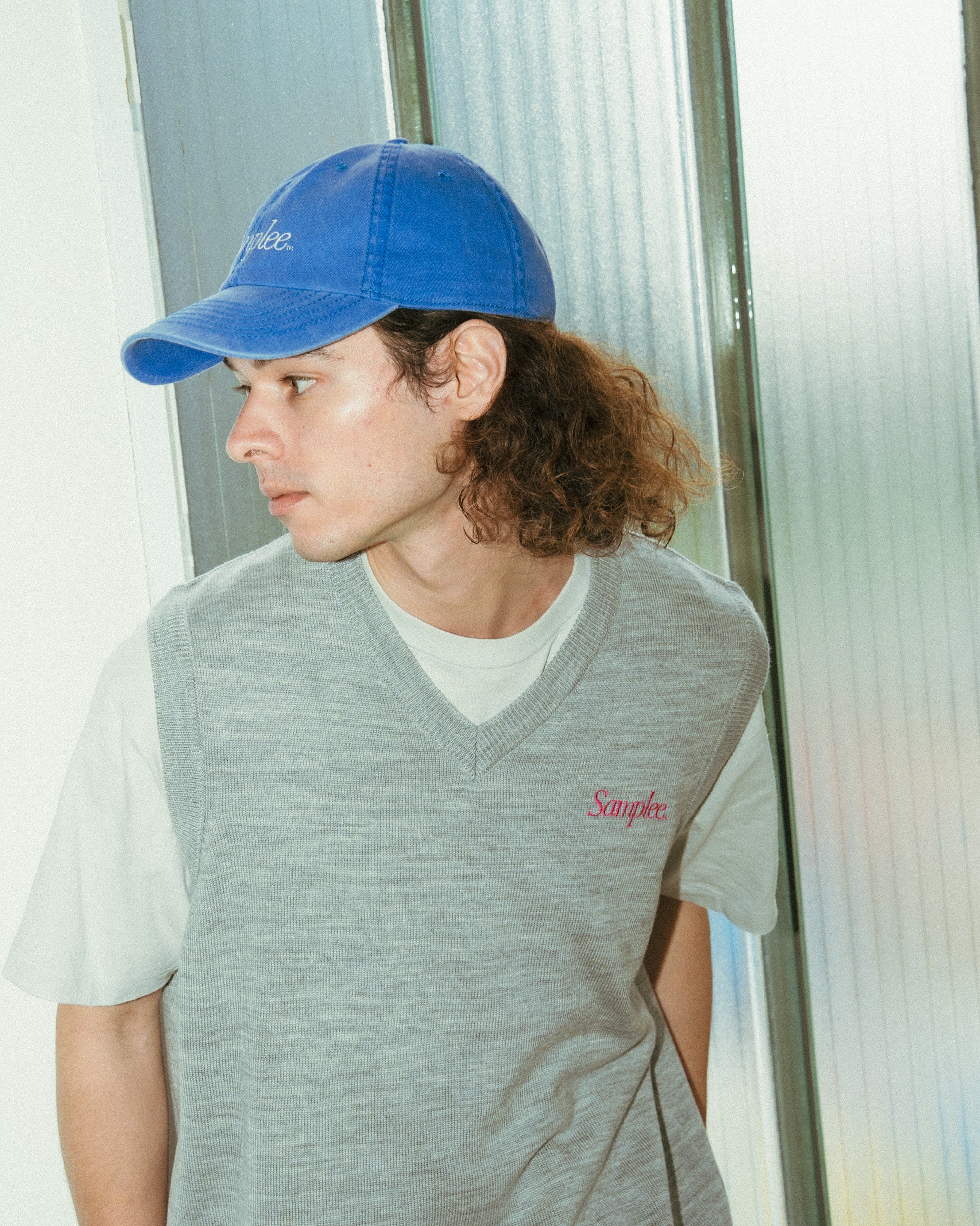 Samplee LOGO FADE CAP BLUE