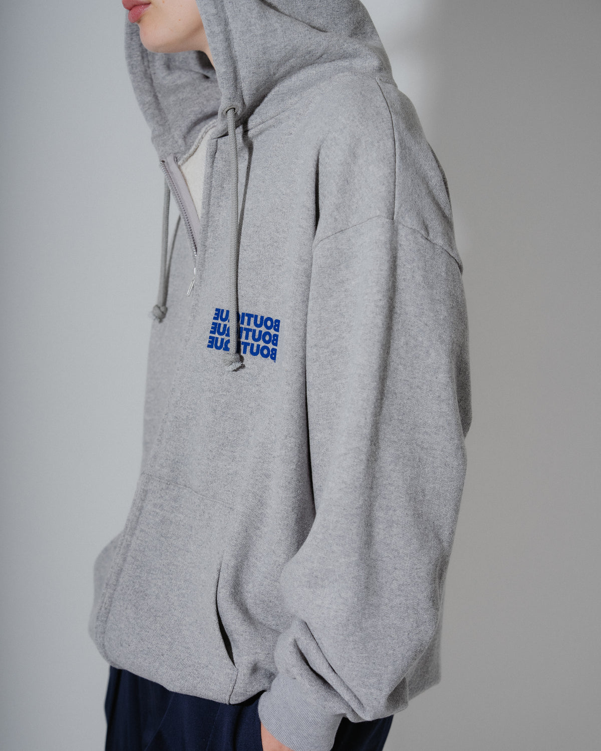 BOUTIQUE ZIP UP HOODIE HEATHER GRAY（ブティックジップアップフーディーヘザーグレー）｜ONLINE BOUTIQUE（オンラインブティック）