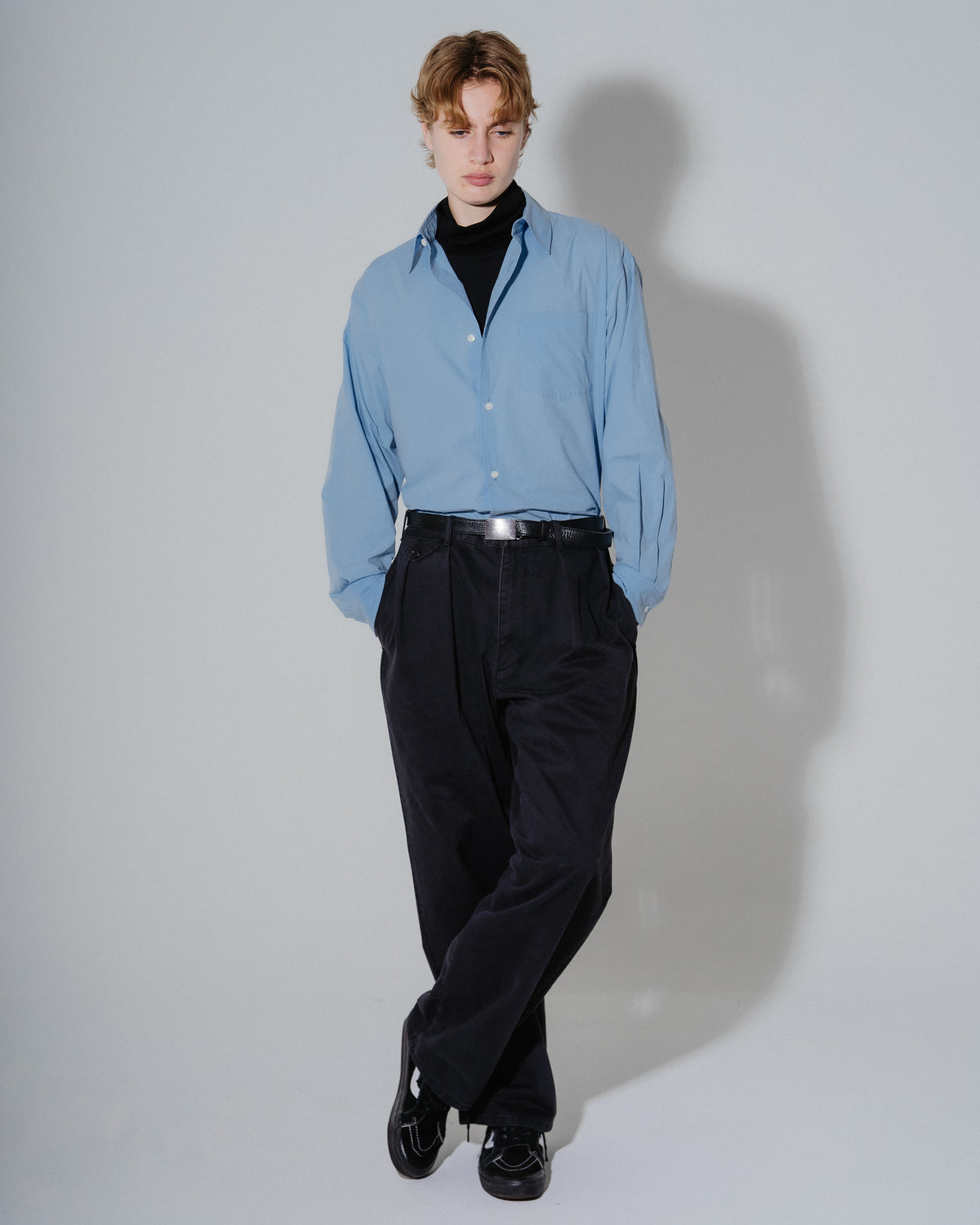 BOUTIQUE LONG SLEEVE BOX SHIRT SAX（ブティックロングスリーブボックスシャツサックス）｜ONLINE BOUTIQUE（オンラインブティック）