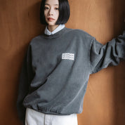 BOUTIQUE CREW NECK SWEAT GARMENT DYE CHARCOAL（ブティッククルーネックスウェットガーメントダイチャコール｜ONLINE BOUTIQUE（オンラインブティック）