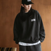 BOUTIQUE CREW NECK SWEAT GARMENT DYE CHARCOAL（ブティッククルーネックスウェットガーメントダイチャコール｜ONLINE BOUTIQUE（オンラインブティック）