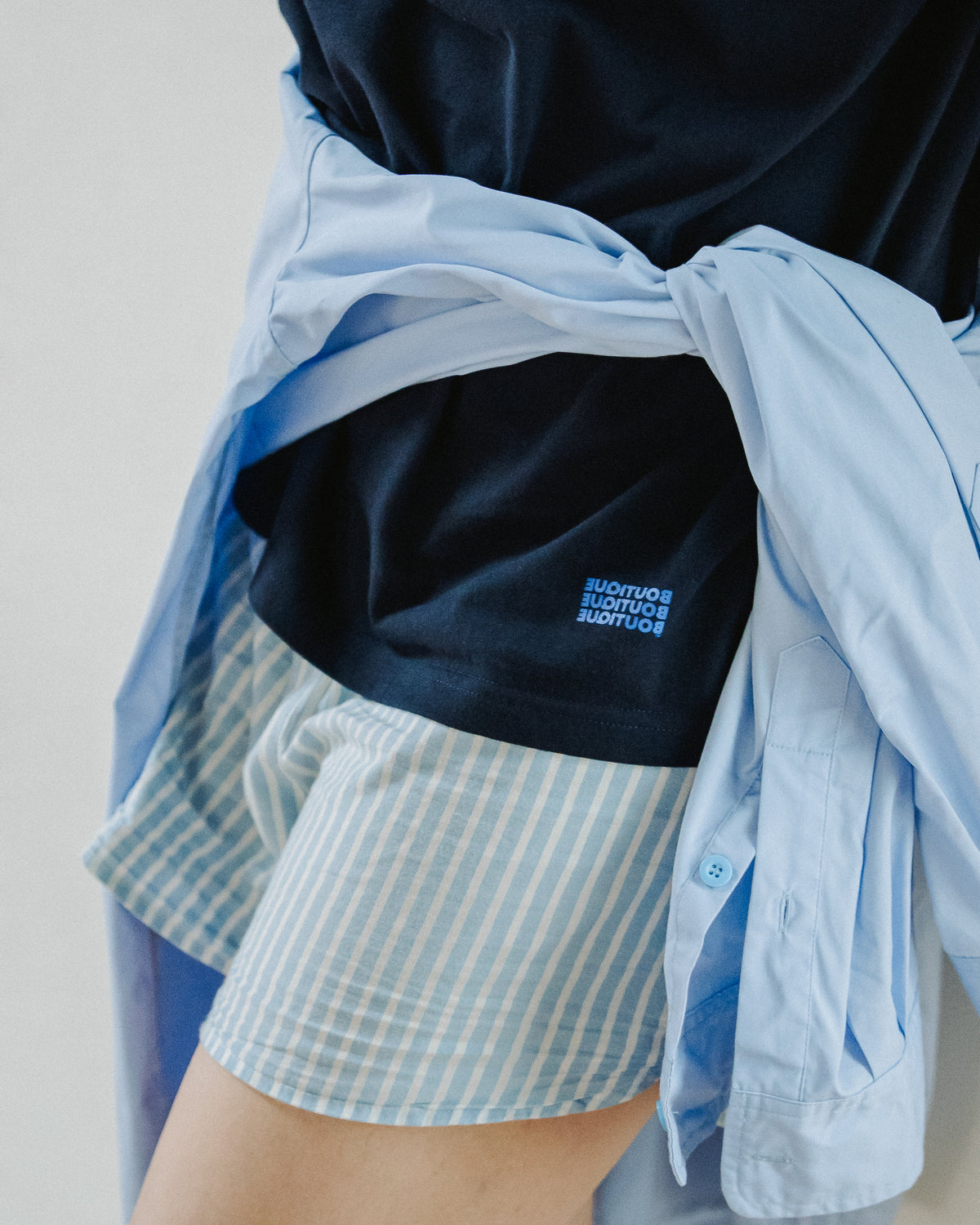 BOUTIQUE × FRUIT OF THE LOOM IT'S OUR DAILY 2PACK TEE NAVY