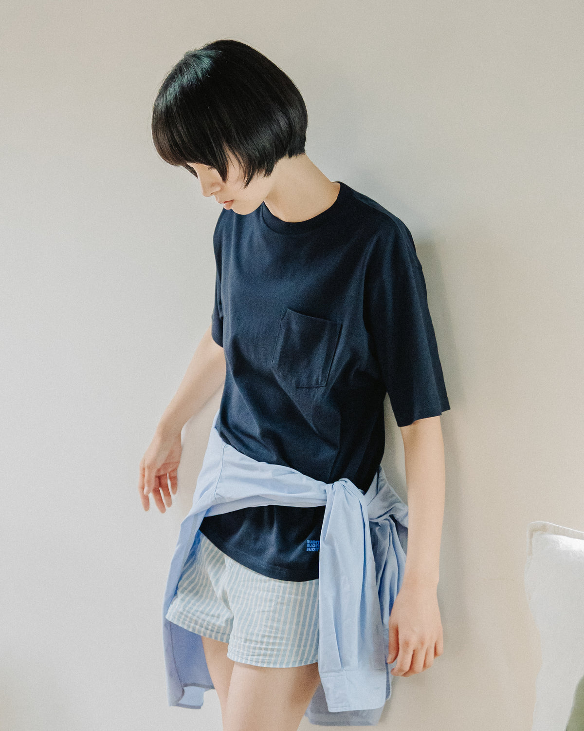BOUTIQUE × FRUIT OF THE LOOM IT'S OUR DAILY 2PACK TEE NAVY