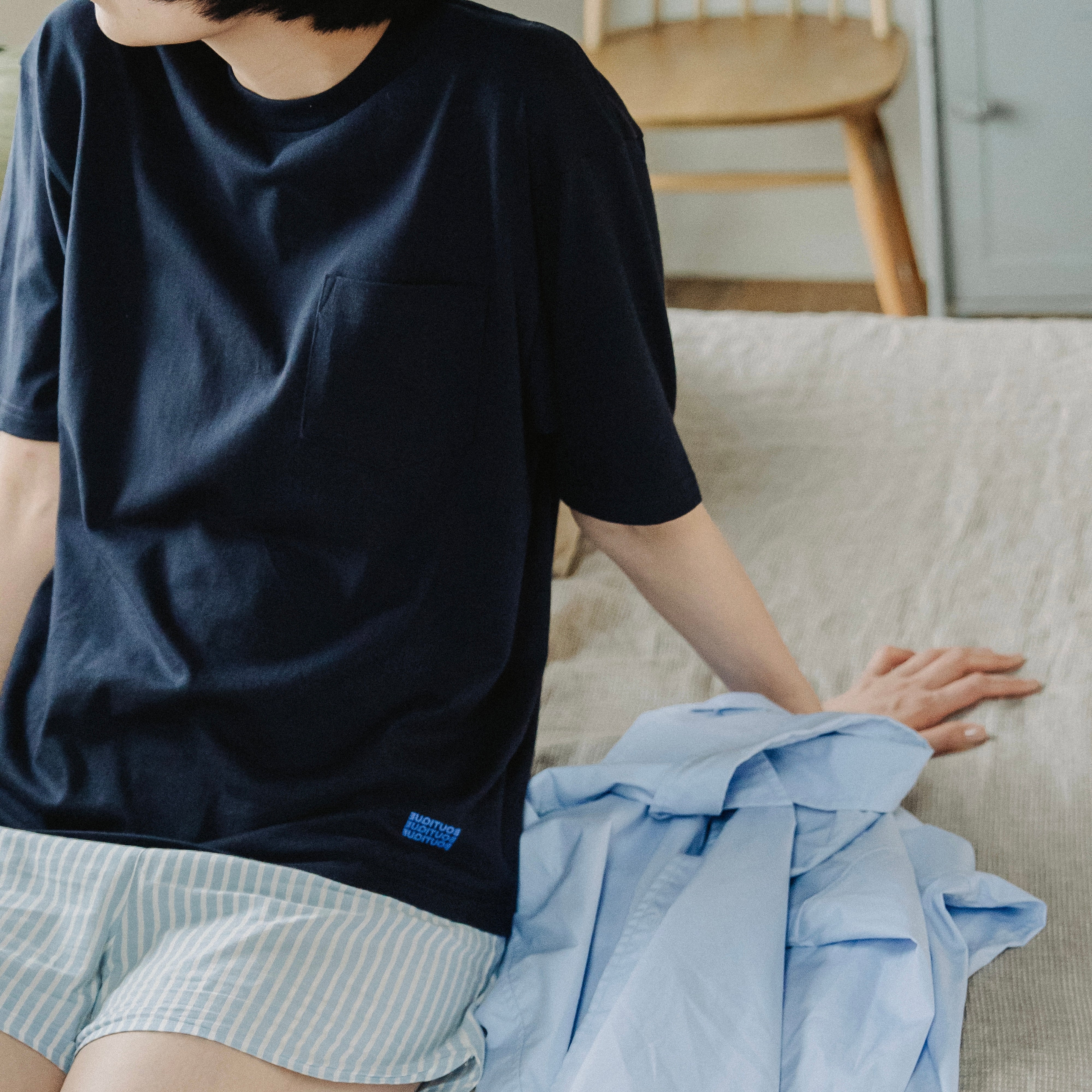 familiar Tシャツ2枚セット テリア 黒ギンガム ネイビー 2024年】お歳暮ギフト テリア Tシャツ2枚セット familiar 黒ギンガム