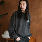 BOUTIQUE L/S TEE GARMENT DYE CHARCOAL（ブティックロングスリーブTシャツガーメントダイチャコール）｜ONLINE BOUTIQUE（オンラインブティック）