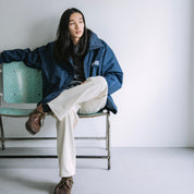 BOUTIQUE NYLON × FLEECE STAND COLLAR NAVY（ブティックナイロン×フリーススタンドカラージャケットネイビー）｜ONLINE BOUTIQUE（オンラインブティック）