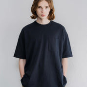 FOUNDOUR COTTON SHORT SLEEVE POCKET TEE NAVY NAVY（ファウンダコットンショートスリーブポケットTシャツネイビー）｜ONLINE BOUTIQUE（オンラインブティック）