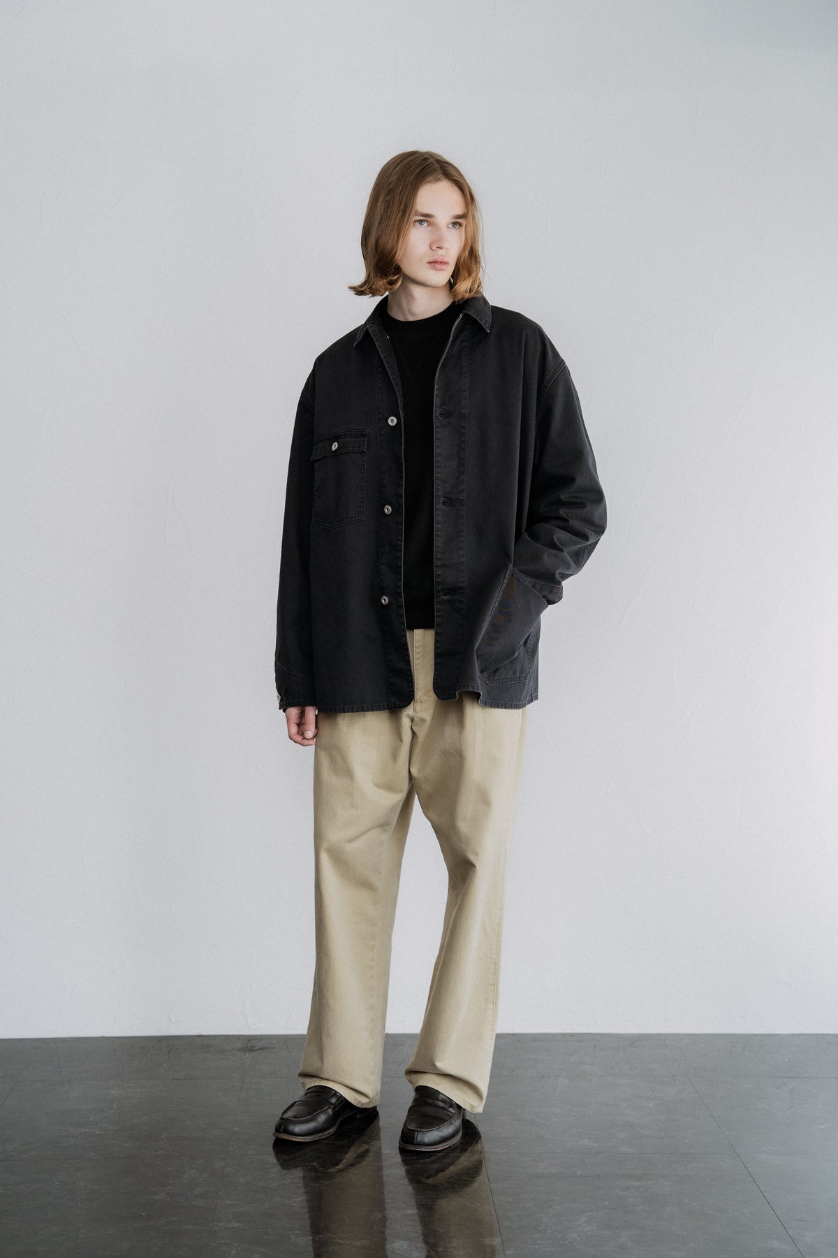 FOUNDOUR COTTON CHINO COVERALL BLACK（ファウンダコットンチノカバーオールブラック）｜ONLINE BOUTIQUE（オンラインブティック）