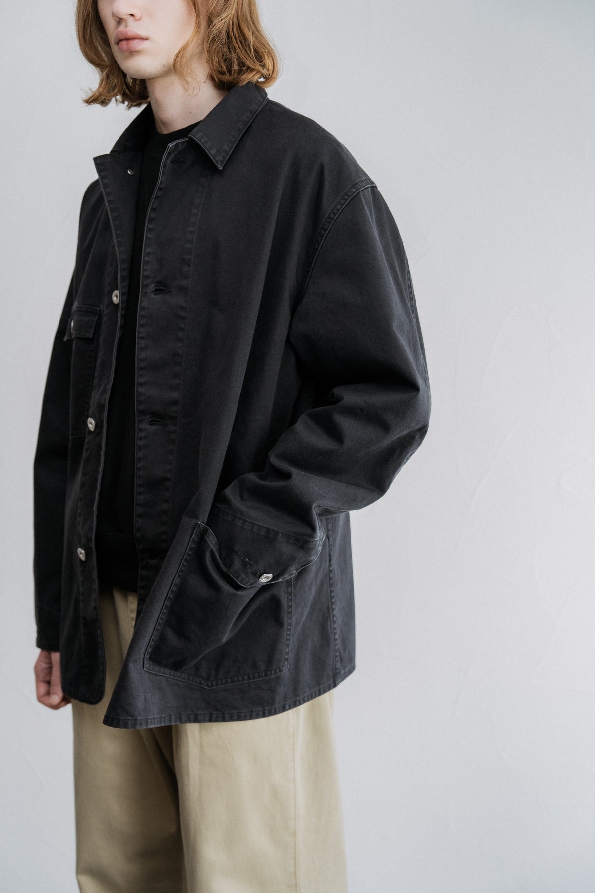 FOUNDOUR COTTON CHINO COVERALL BLACK（ファウンダコットンチノカバーオールブラック）｜ONLINE BOUTIQUE（オンラインブティック）