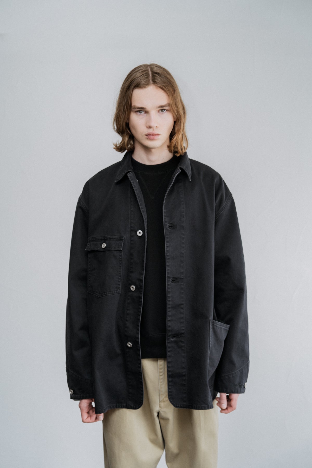 FOUNDOUR COTTON CHINO COVERALL BLACK（ファウンダコットンチノカバーオールブラック）｜ONLINE BOUTIQUE（オンラインブティック）