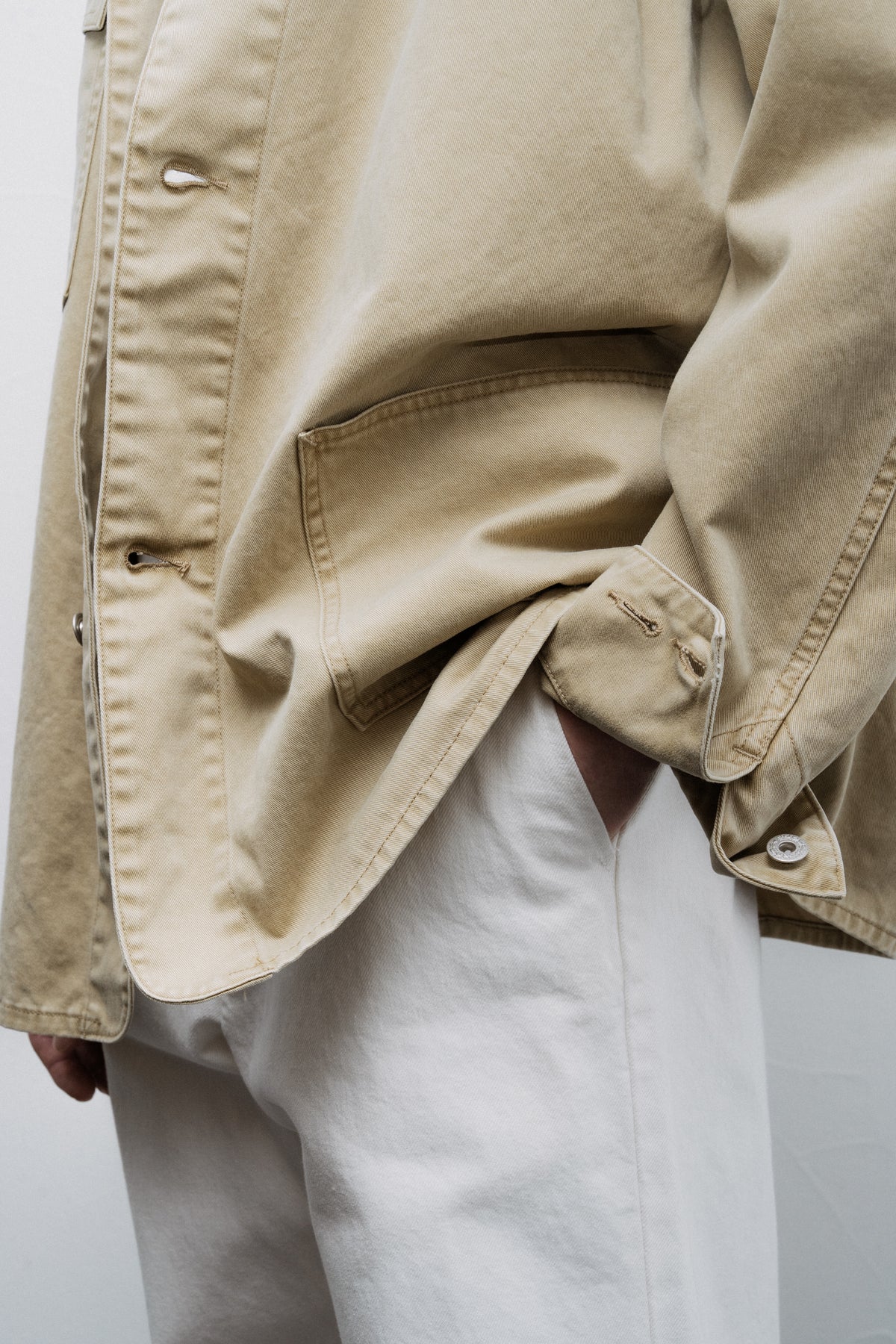 FOUNDOUR COTTON CHINO COVERALL BEIGE（ファウンダコットンチノカバーオールベージュ）｜ONLINE BOUTIQUE（オンラインブティック）