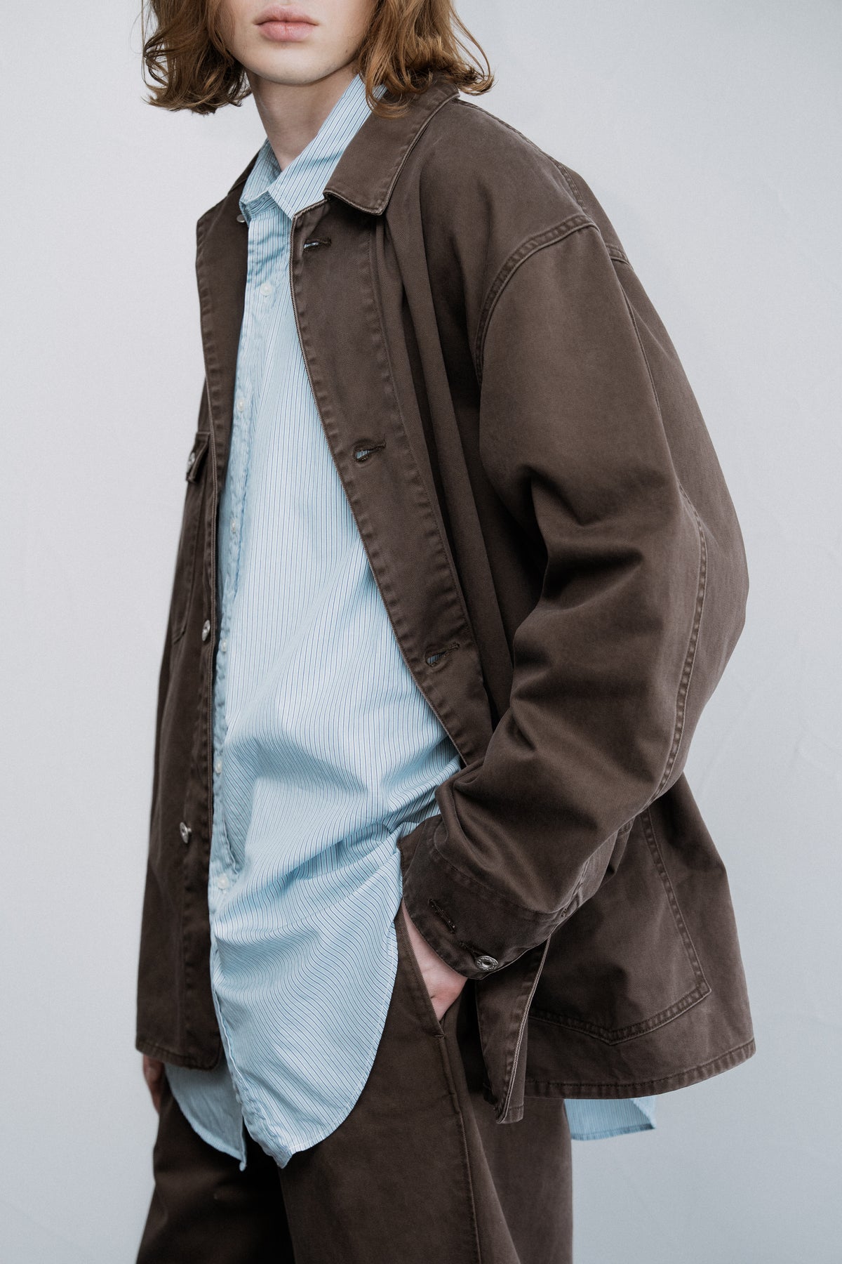 FOUNDOUR COTTON CHINO COVERALL BROWN（ファウンダコットンチノカバーオールブラウン）｜ONLINE BOUTIQUE（オンラインブティック）