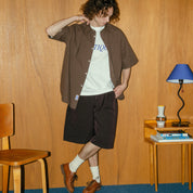 BOUTIQUE WIDE EASY SHORTS BROWN（ブティックバワイドイージーショーツブラウン）｜ONLINE BOUTIQUE（オンラインブティック）