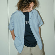 BOUTIQUE SHORT SLEEVE BOX SHIRT BLUE STRIPE（ブティックショートスリーブボックスシャツブルーストライプ）｜ONLINE BOUTIQUE（オンラインブティック）