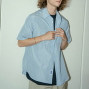 BOUTIQUE SHORT SLEEVE BOX SHIRT BLUE STRIPE（ブティックショートスリーブボックスシャツブルーストライプ）｜ONLINE BOUTIQUE（オンラインブティック）