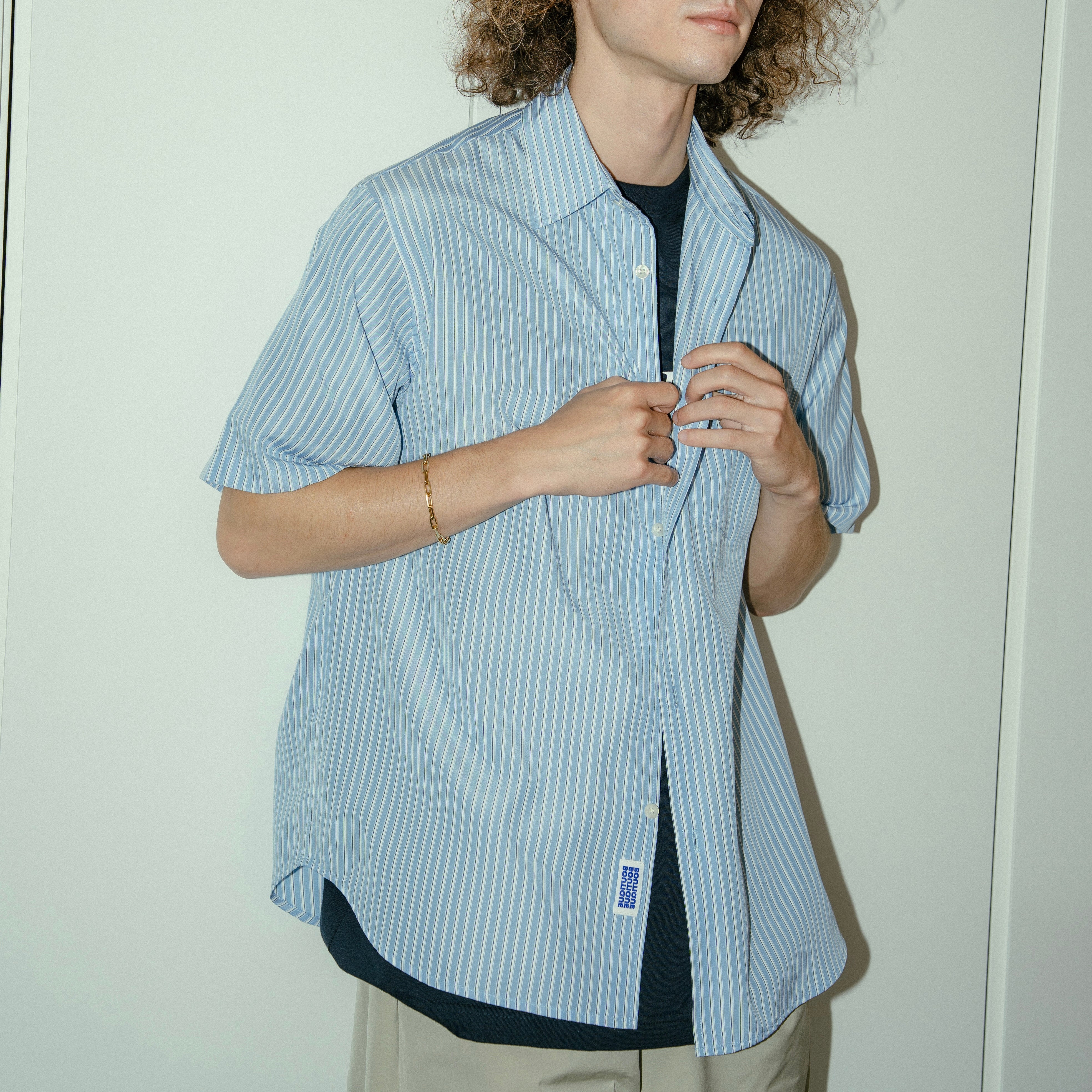 BOUTIQUE SHORT SLEEVE BOX SHIRT BLUE STRIPE（ブティックショートスリーブボックスシャツブルーストライプ）｜ONLINE BOUTIQUE（オンラインブティック）