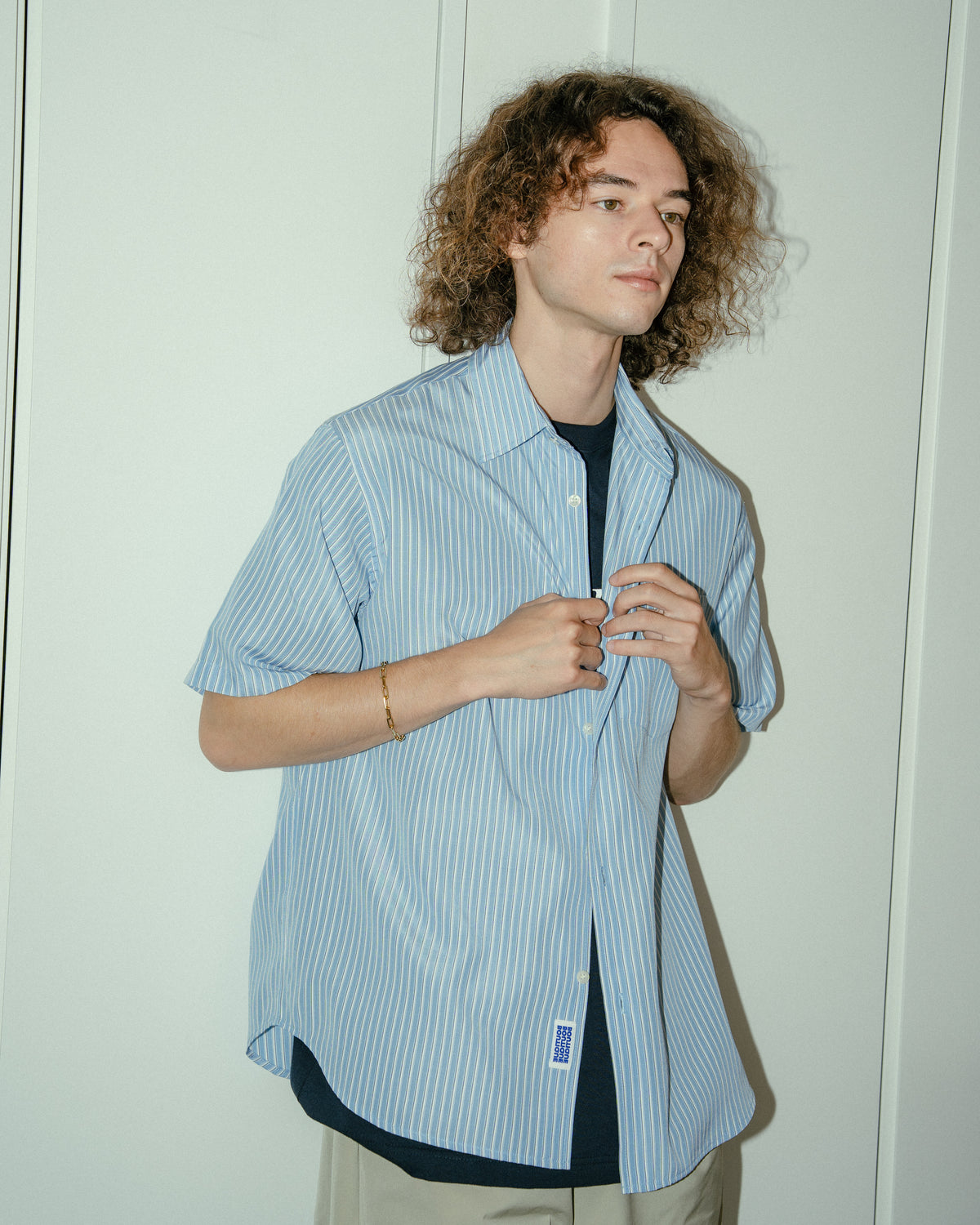 BOUTIQUE SHORT SLEEVE BOX SHIRT BLUE STRIPE（ブティックショートスリーブボックスシャツブルーストライプ）｜ONLINE BOUTIQUE（オンラインブティック）