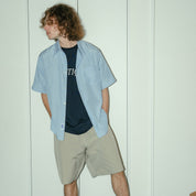 BOUTIQUE SHORT SLEEVE BOX SHIRT BLUE STRIPE（ブティックショートスリーブボックスシャツブルーストライプ）｜ONLINE BOUTIQUE（オンラインブティック）