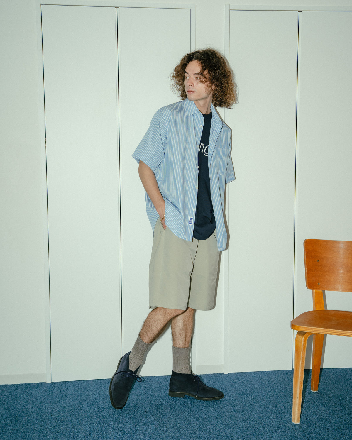 BOUTIQUE SHORT SLEEVE BOX SHIRT BLUE STRIPE（ブティックショートスリーブボックスシャツブルーストライプ）｜ONLINE BOUTIQUE（オンラインブティック）