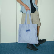 BOUTIQUE FABRIC TOTE BAG BLUE STRIPE（ブティックファブリックトートバッグブルーストライプ）｜ONLINE BOUTIQUE（オンラインブティック）