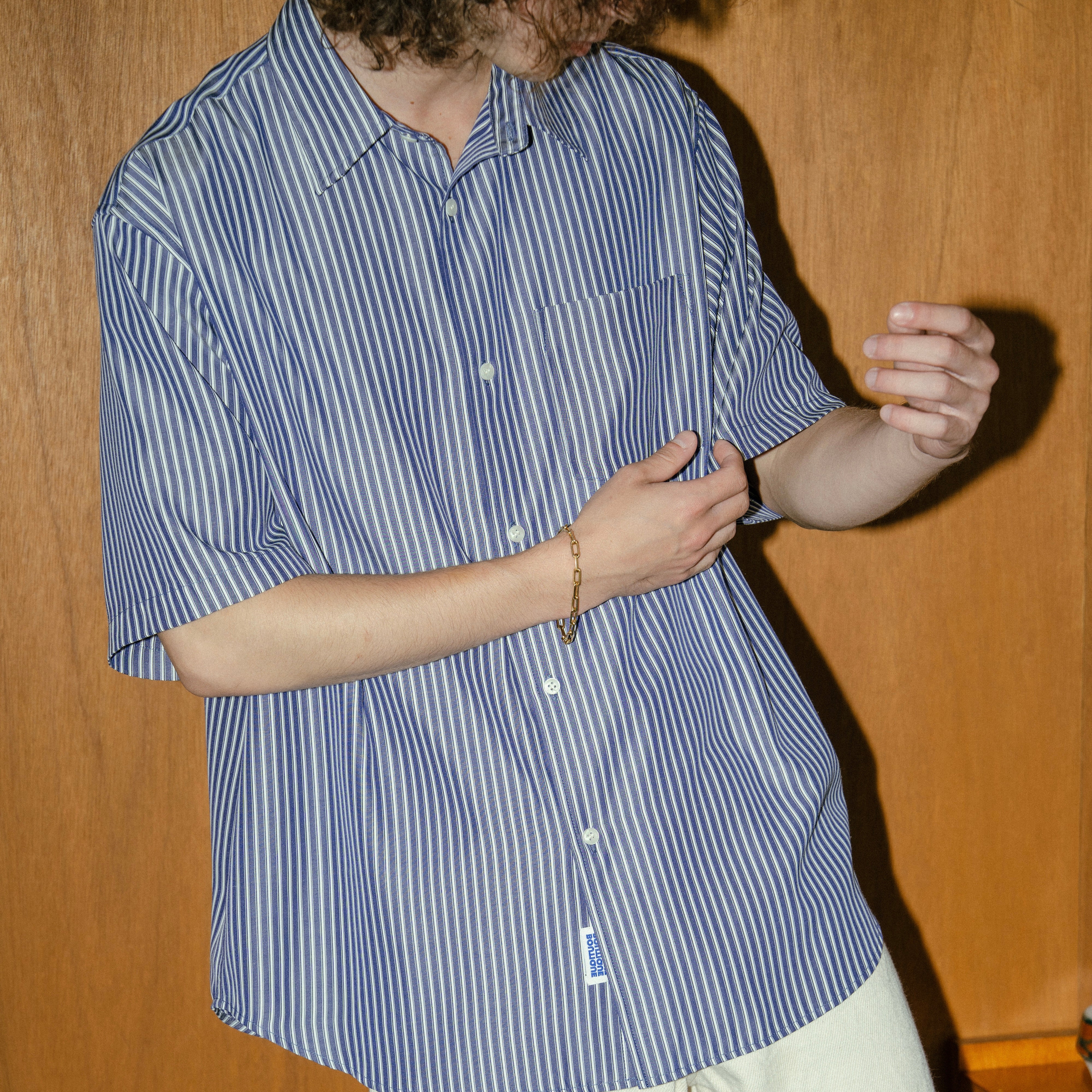BOUTIQUE SHORT SLEEVE BOX SHIRT NAVY STRIPE（ブティックショートスリーブボックスシャツネイビーストライプ）｜ONLINE BOUTIQUE（オンラインブティック）