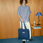 BOUTIQUE FABRIC TOTE BAG NAVY（ブティックファブリックトートバッグネイビー）｜ONLINE BOUTIQUE（オンラインブティック）