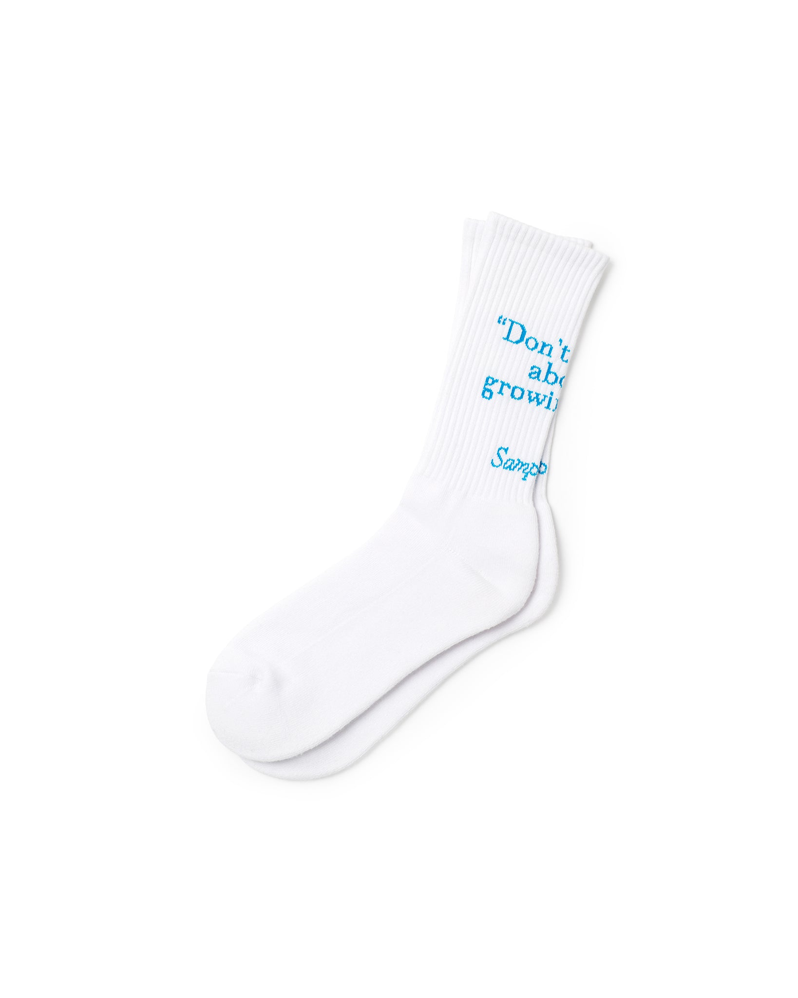 Samplee Don’t Worry Socks White/Blue（サンプリードントウォーリーソックスホワイト/ブルー）｜ONLINE BOUTIQUE（オンラインブティック）