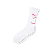 Samplee Don’t Worry Socks White/Red（サンプリードントウォーリーソックスホワイト/レッド）｜ONLINE BOUTIQUE（オンラインブティック）