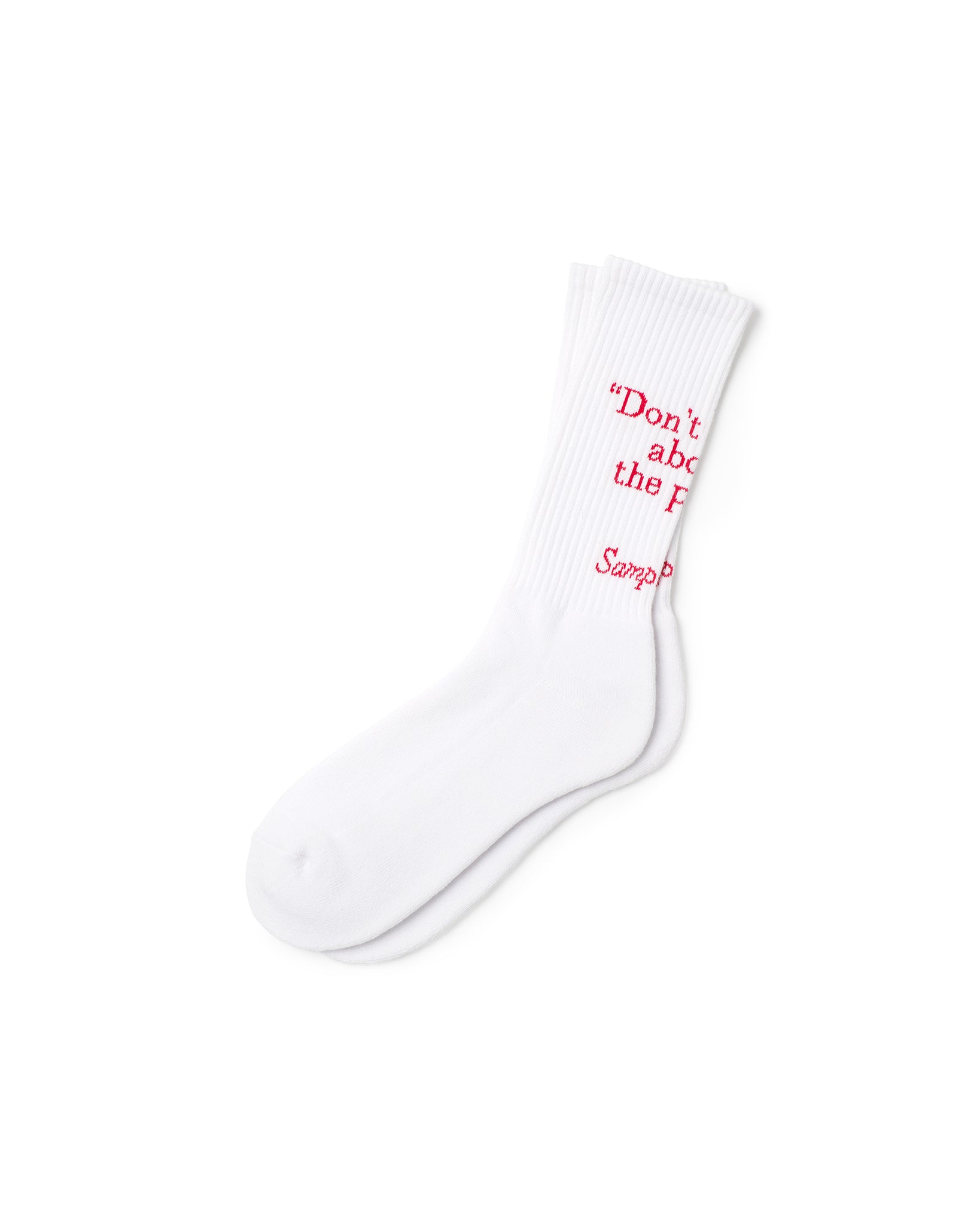 Samplee Don’t Worry Socks White/Red（サンプリードントウォーリーソックスホワイト/レッド）｜ONLINE BOUTIQUE（オンラインブティック）
