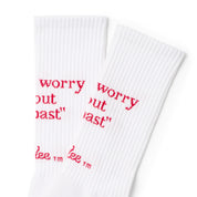 Samplee Don’t Worry Socks White/Red（サンプリードントウォーリーソックスホワイト/レッド）｜ONLINE BOUTIQUE（オンラインブティック）
