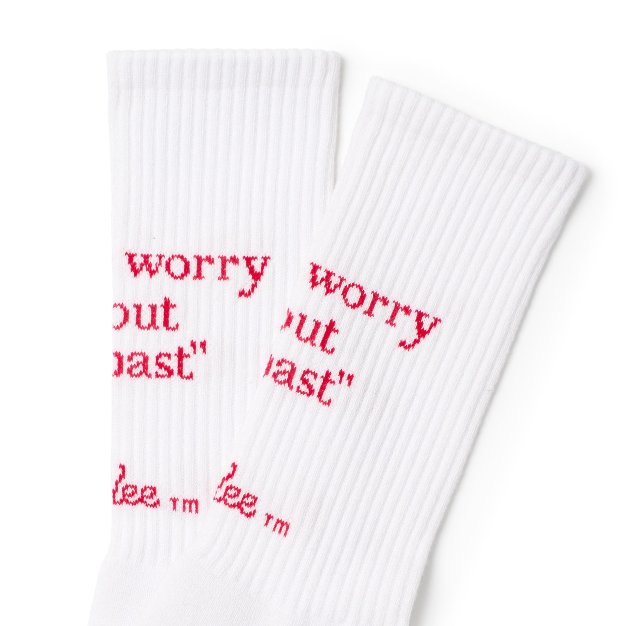 Samplee Don’t Worry Socks White/Red（サンプリードントウォーリーソックスホワイト/レッド）｜ONLINE BOUTIQUE（オンラインブティック）