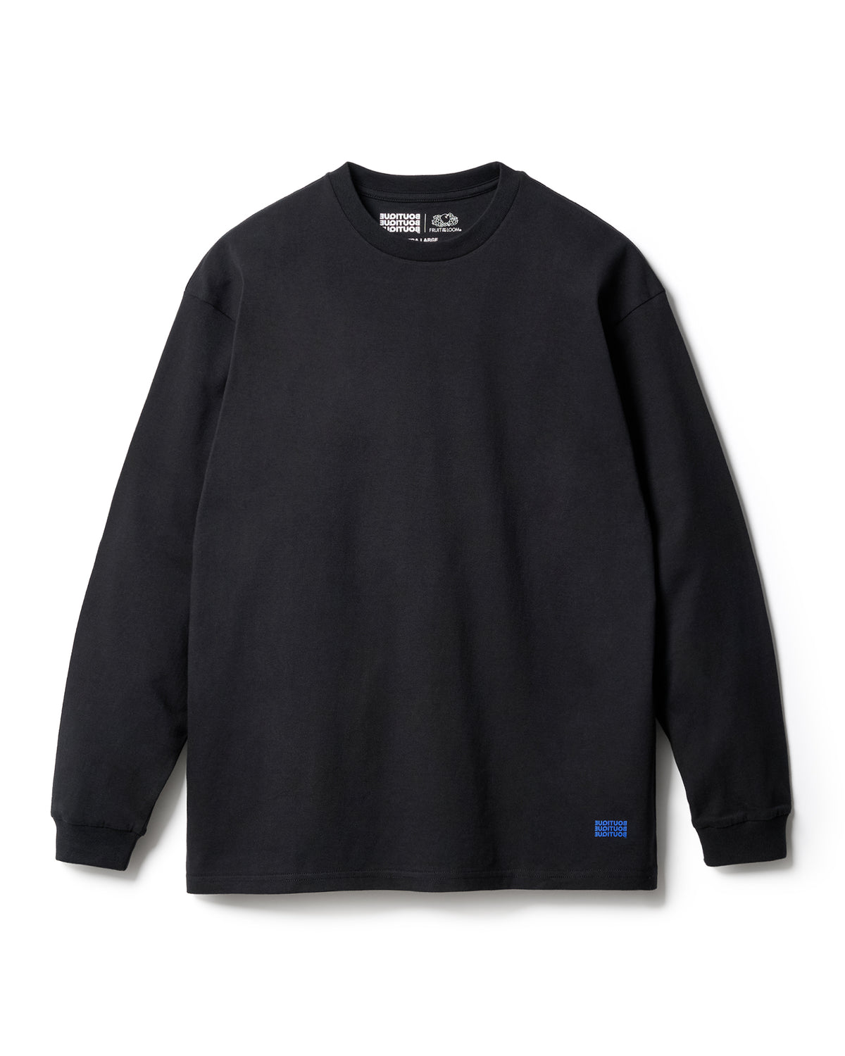BOUTIQUE × FRUIT OF THE LOOM IT'S OUR DAILY 2PACK LONG SLEEVE TEE BLACK（ブティック×フルーツオブザルームイッツアワーデイリー2パックロングスリーブTシャツブラック）｜ONLINE BOUTIQUE（オンラインブティック）