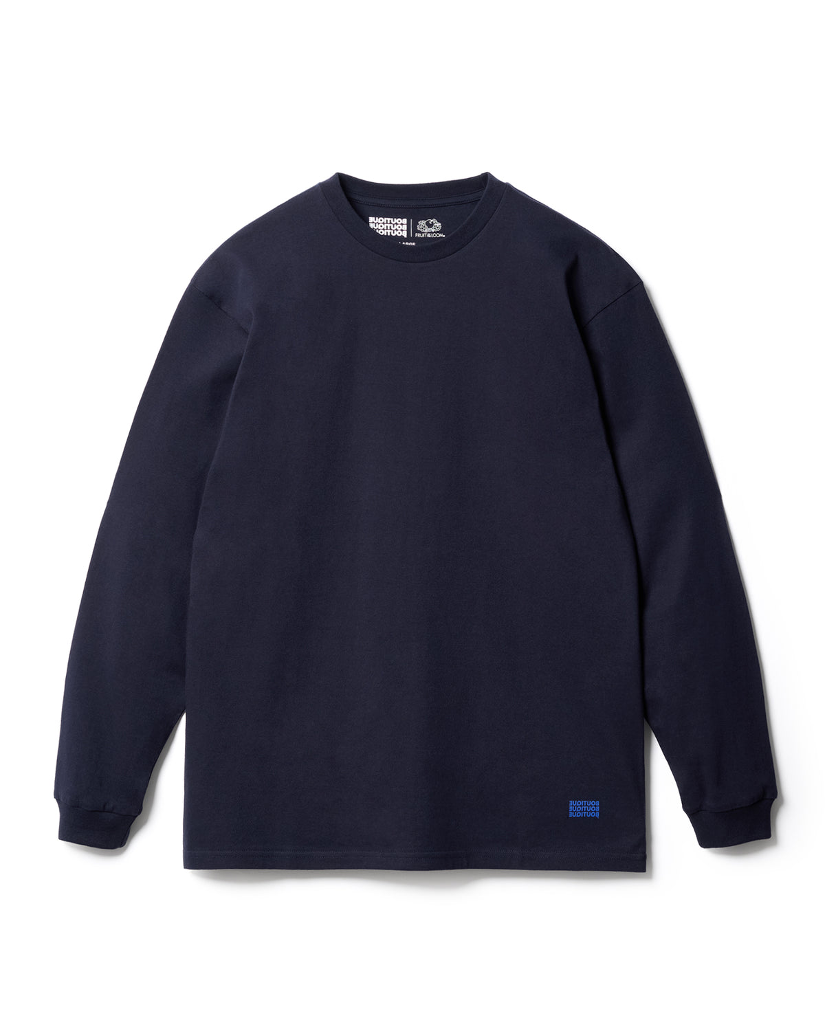 BOUTIQUE × FRUIT OF THE LOOM IT'S OUR DAILY 2PACK LONG SLEEVE TEE NAVY（ブティック×フルーツオブザルームイッツアワーデイリーツーパックロングスリーブTシャツネイビー）｜ONLINE BOUTIQUE（オンラインブティック）