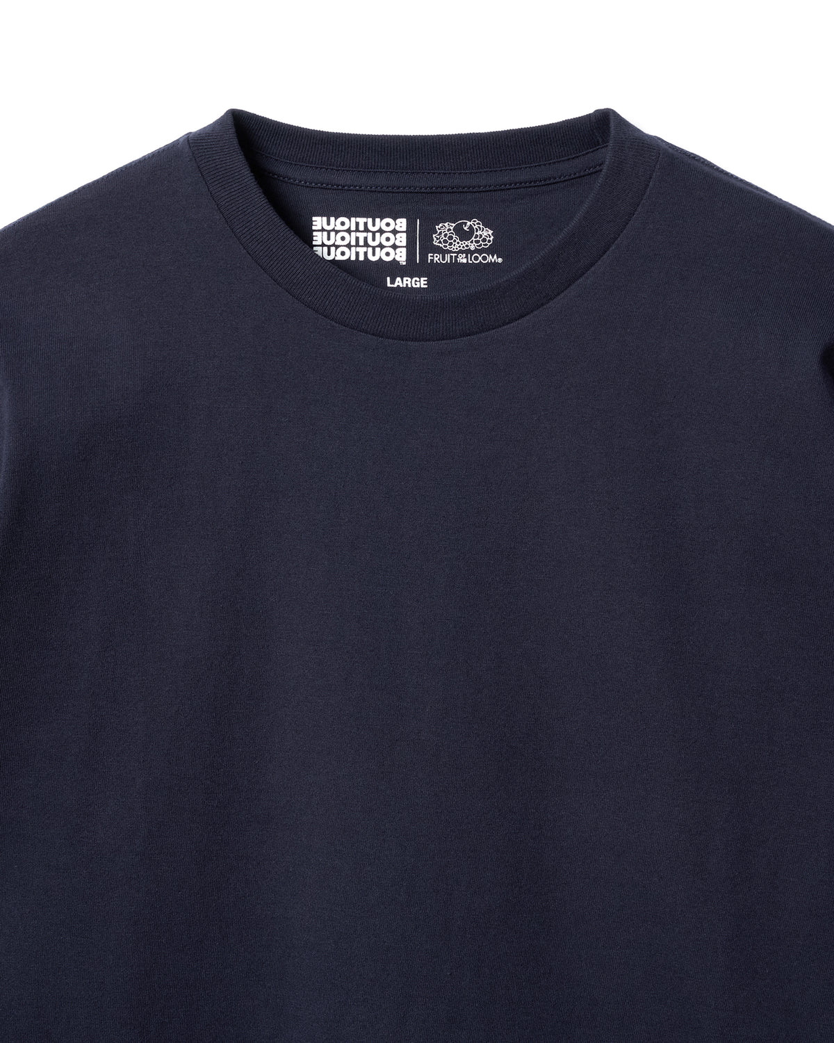 BOUTIQUE × FRUIT OF THE LOOM IT'S OUR DAILY 2PACK LONG SLEEVE TEE NAVY（ブティック×フルーツオブザルームイッツアワーデイリーツーパックロングスリーブTシャツネイビー）｜ONLINE BOUTIQUE（オンラインブティック）
