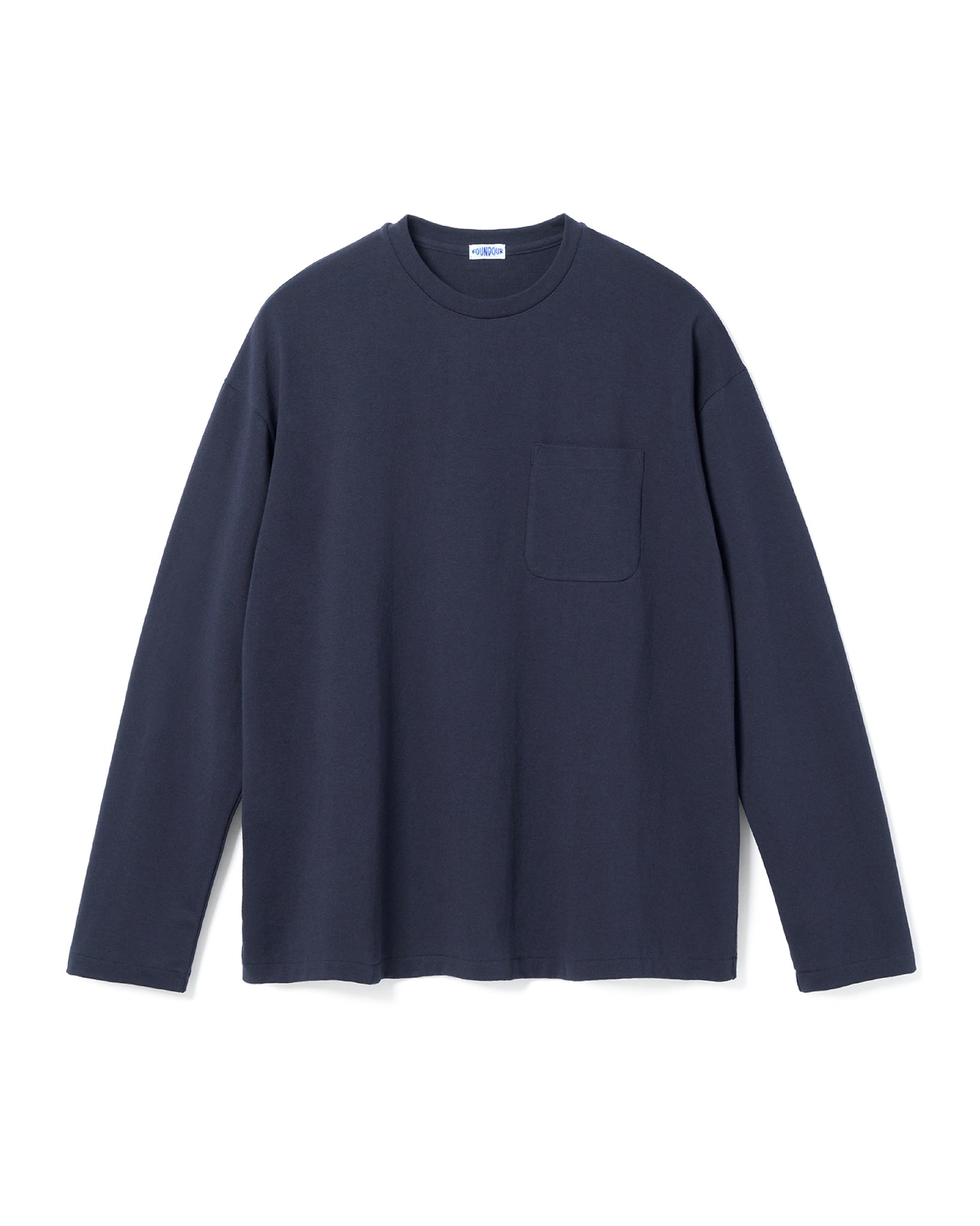 FOUNDOUR COTTON POCKET LONG SLEEVE TEE NAVY（ファウンダコットンポケットロングスリーブTシャツネイビー）｜ONLINE BOUTIQUE（オンラインブティック）