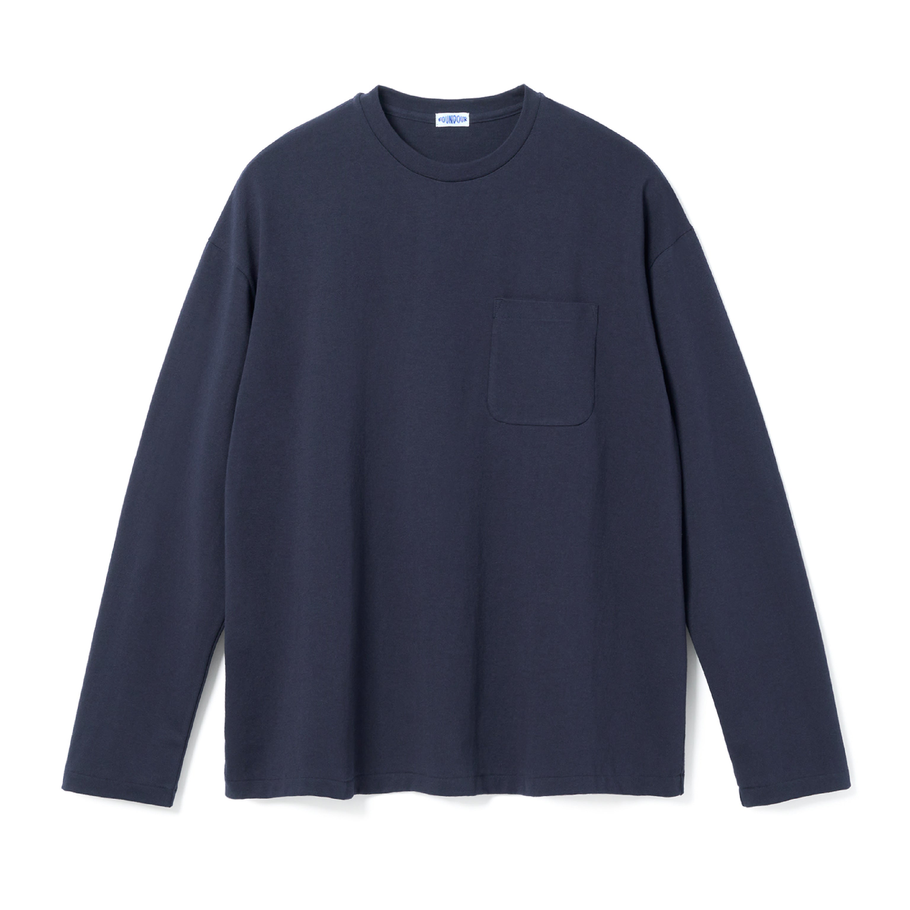 FOUNDOUR COTTON LONG SLEEVE POCKET TEE WHITE（ファウンダコットンロングスリーブポケットロングスリーブTシャツホワイト）｜ONLINE BOUTIQUE（オンラインブティック）