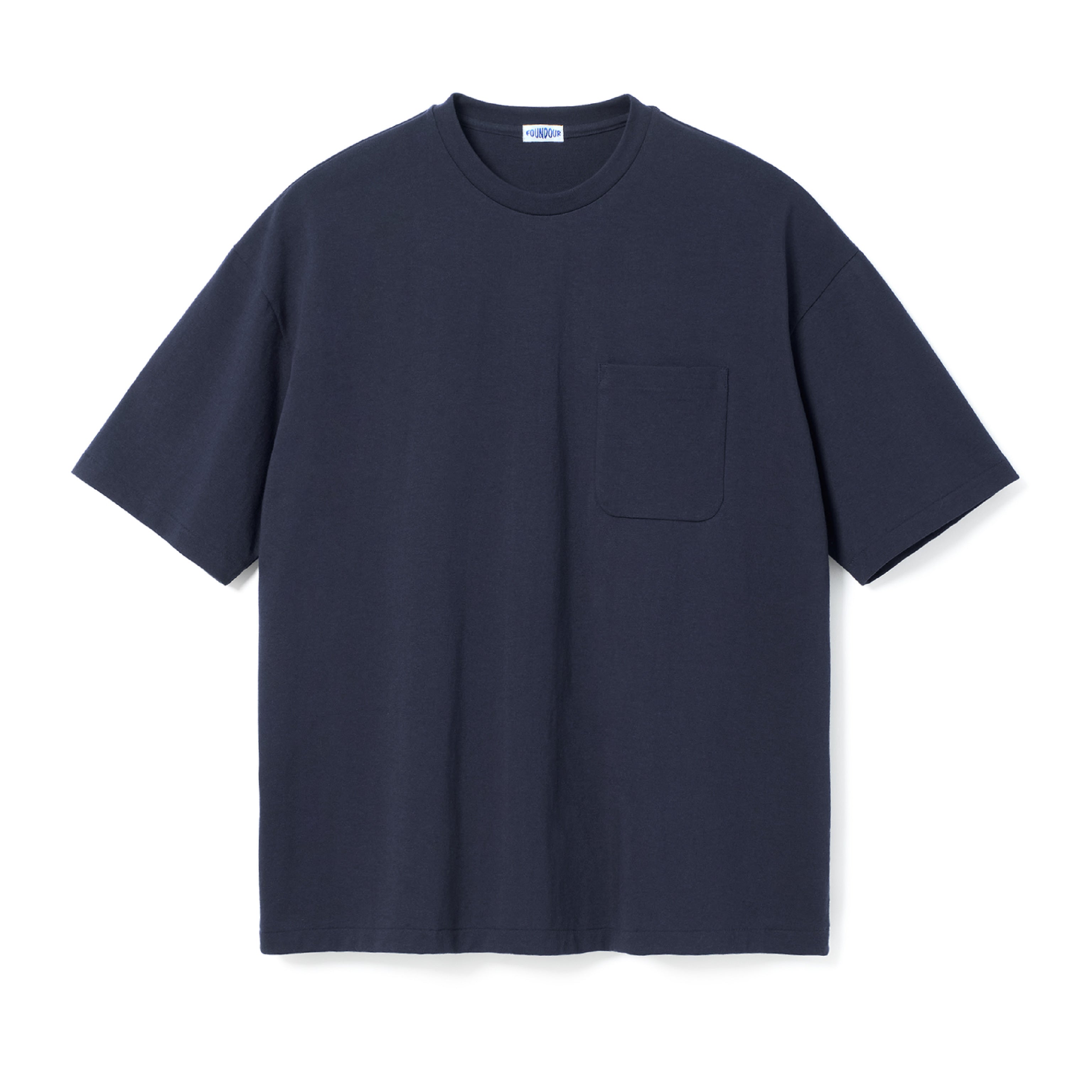 FOUNDOUR COTTON SHORT SLEEVE POCKET TEE NAVY NAVY（ファウンダコットンショートスリーブポケットTシャツネイビー）｜ONLINE BOUTIQUE（オンラインブティック）