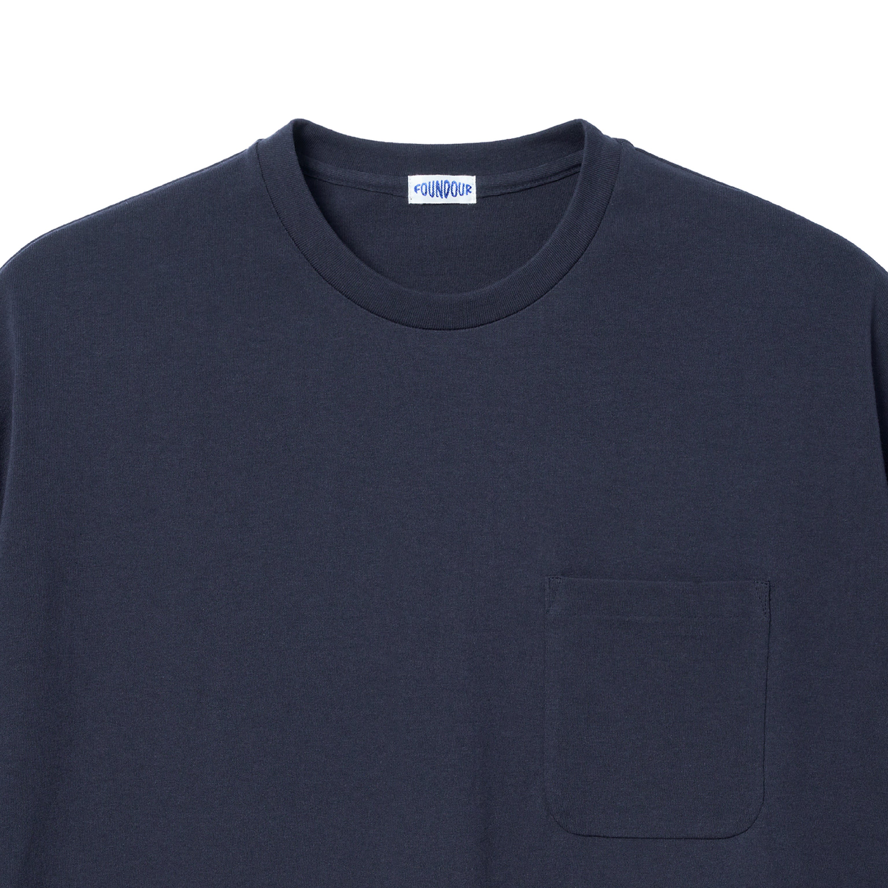 FOUNDOUR COTTON SHORT SLEEVE POCKET TEE NAVY NAVY（ファウンダコットンショートスリーブポケットTシャツネイビー）｜ONLINE BOUTIQUE（オンラインブティック）