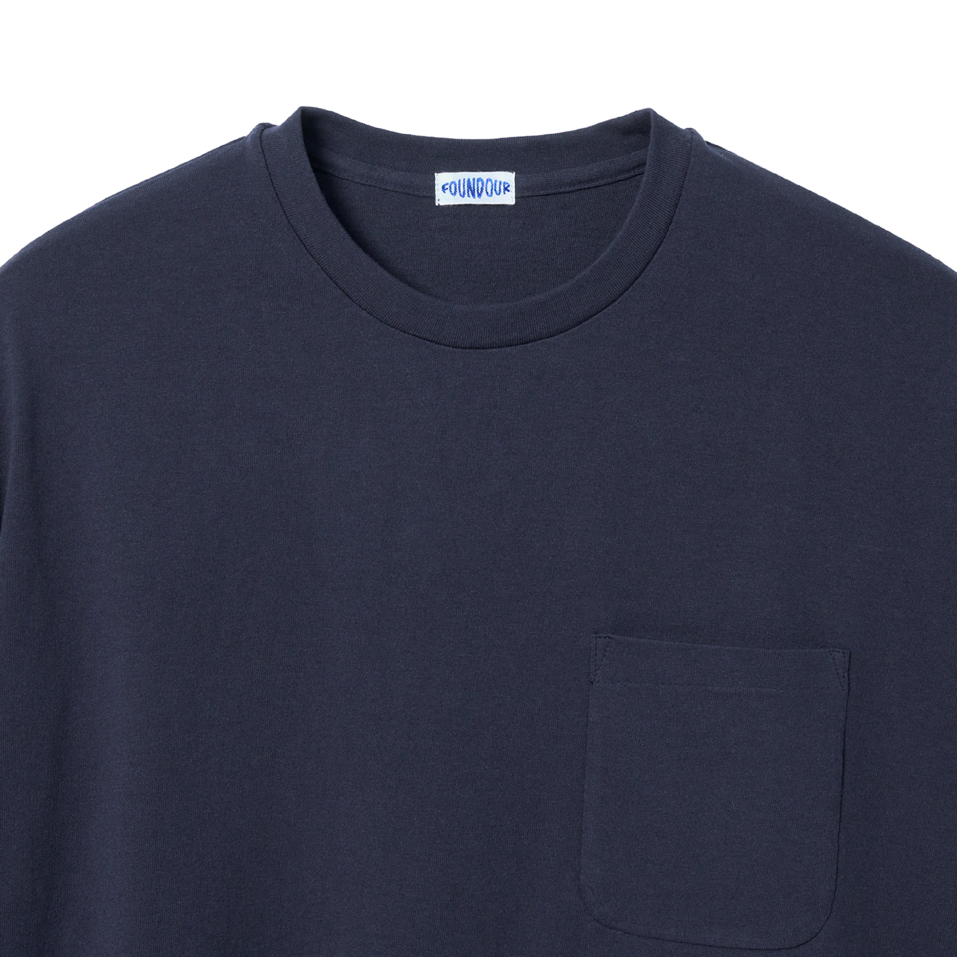 FOUNDOUR COTTON LONG SLEEVE POCKET TEE WHITE（ファウンダコットンロングスリーブポケットロングスリーブTシャツホワイト）｜ONLINE BOUTIQUE（オンラインブティック）