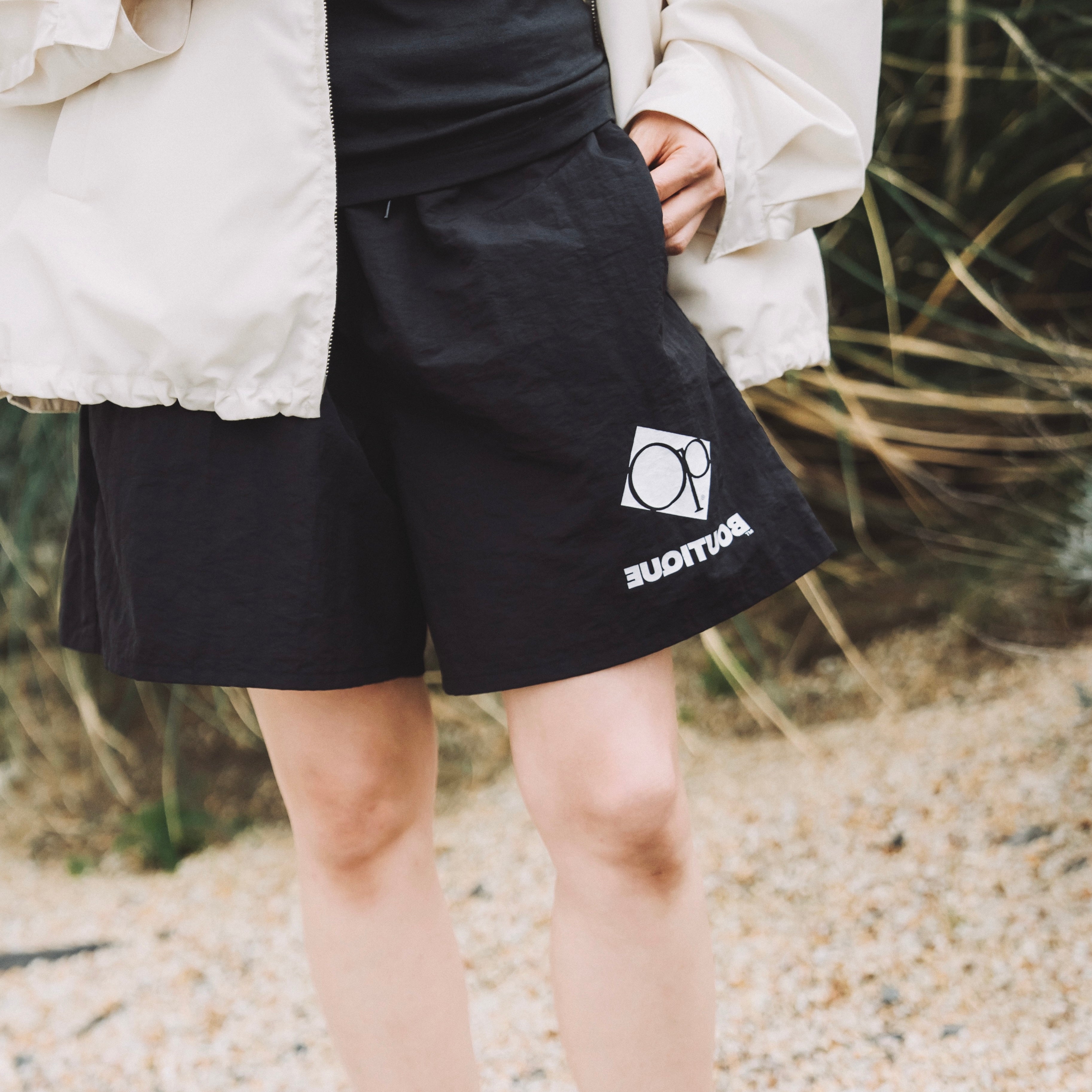 BOUTIQUE × Ocean Pacific SIGNATURE BAGGY SHORTS BLACK（ブティック×オーシャンパシフィックシグネチャーバギーショーツブラック）｜ONLINE BOUTIQUE（オンラインブティック）