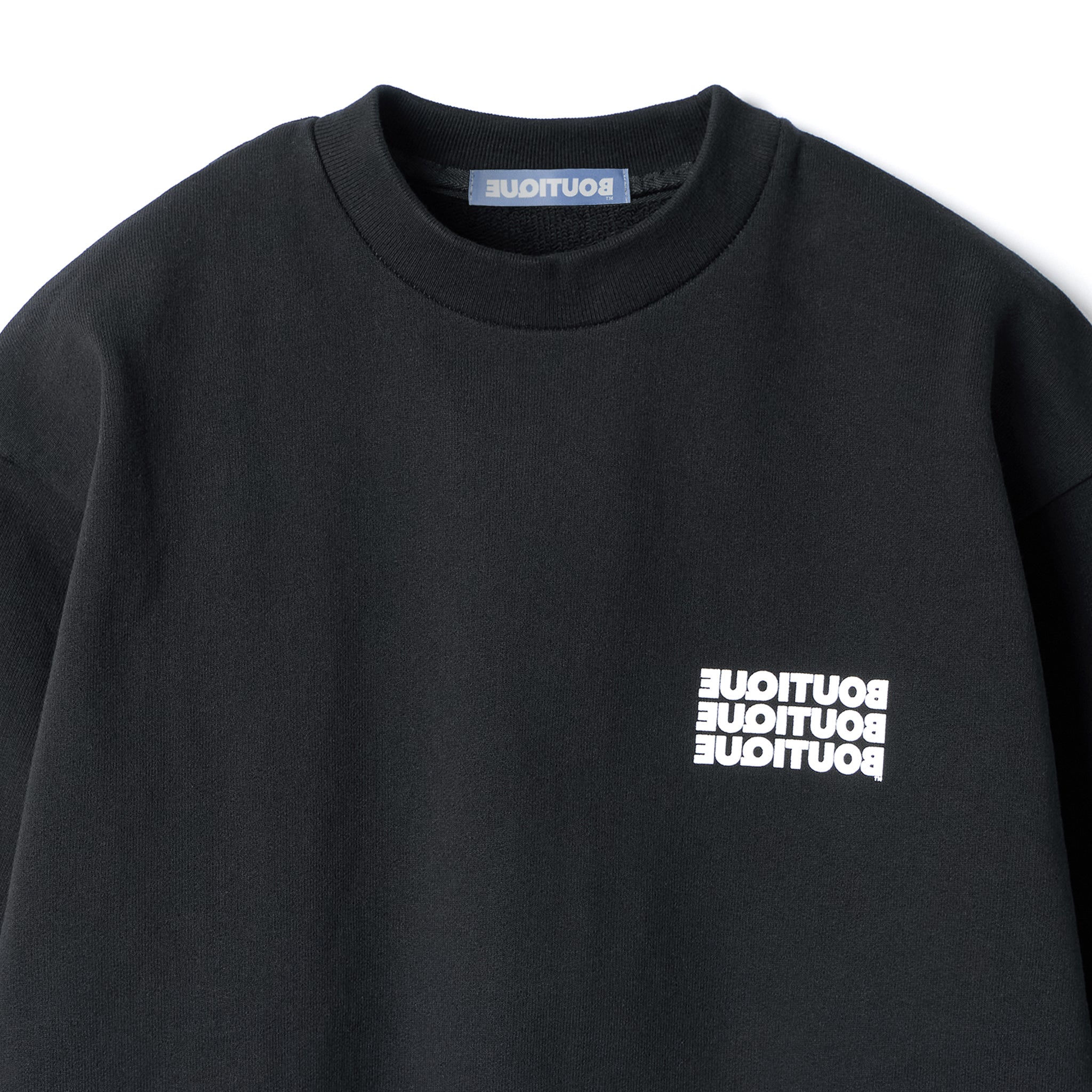 BOUTIQUE CREW NECK SWEAT BLACK（ブティッククルーネックスウェットブラック）｜ONLINE BOUTIQUE（オンラインブティック）