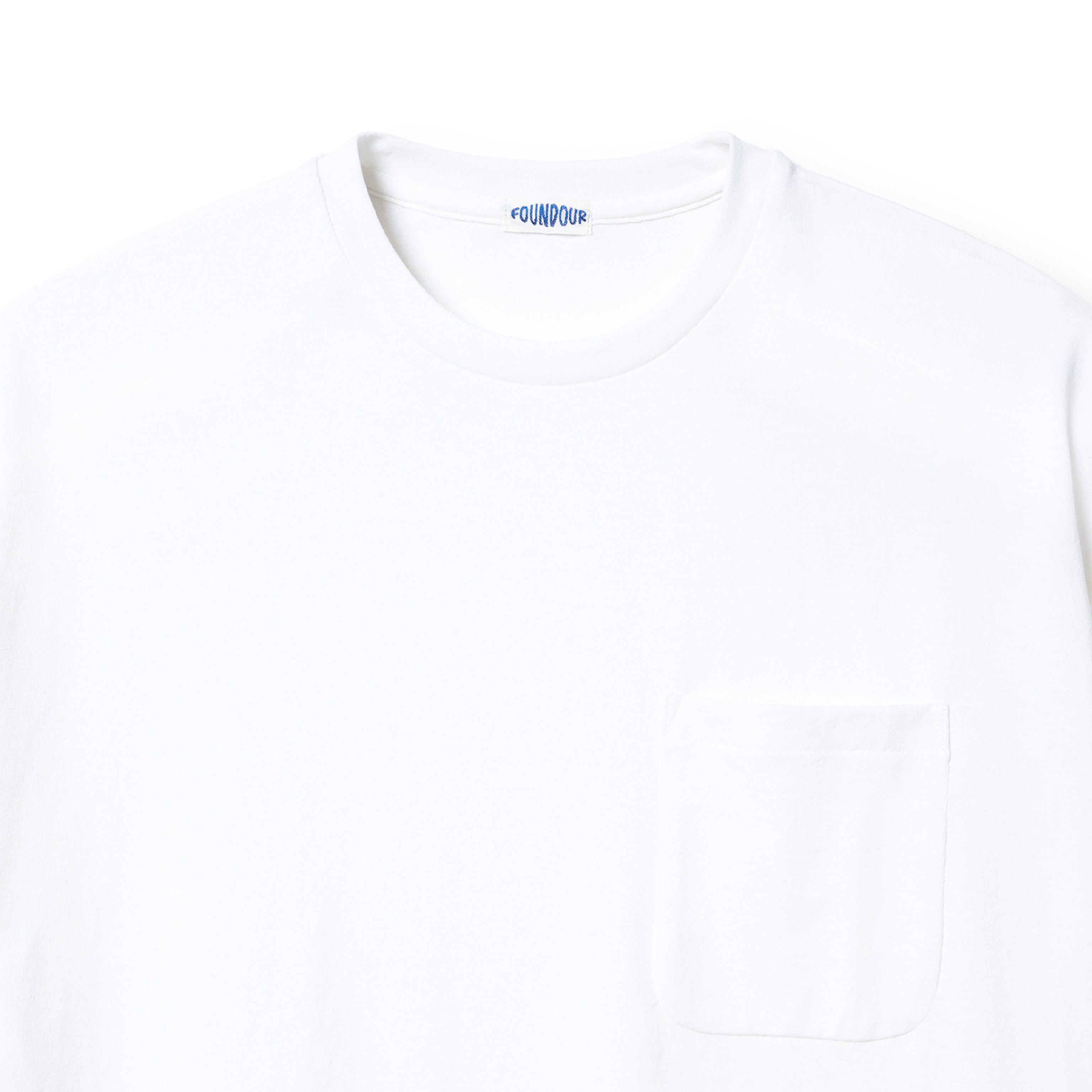 FOUNDOUR COTTON SHORT SLEEVE POCKET TEE WHITEE（ファウンダコットンショートスリーブポケットTシャツホワイト）｜ONLINE BOUTIQUE（オンラインブティック）
