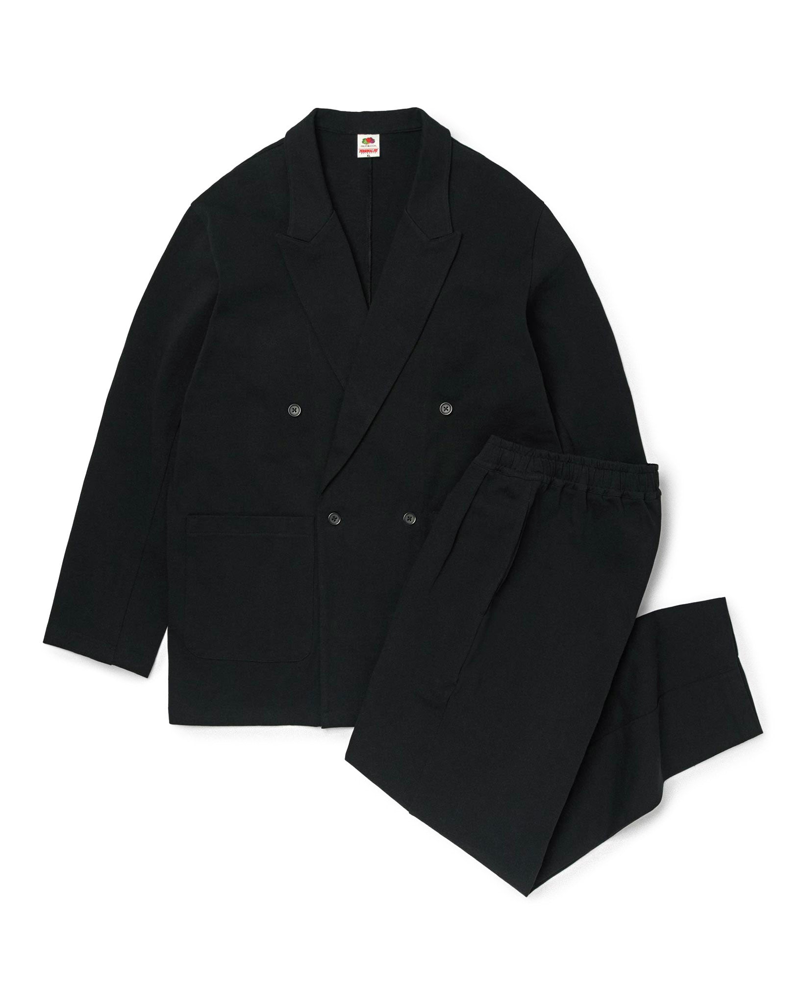 FRUIT OF THE LOOM ATHLETIC FORMAL DOUBLE SUIT BLACK（フルーツオブザルームアスレチックフォーマルダブルスーツブラック）｜ONLINE BOUTIQUE（オンラインブティック）